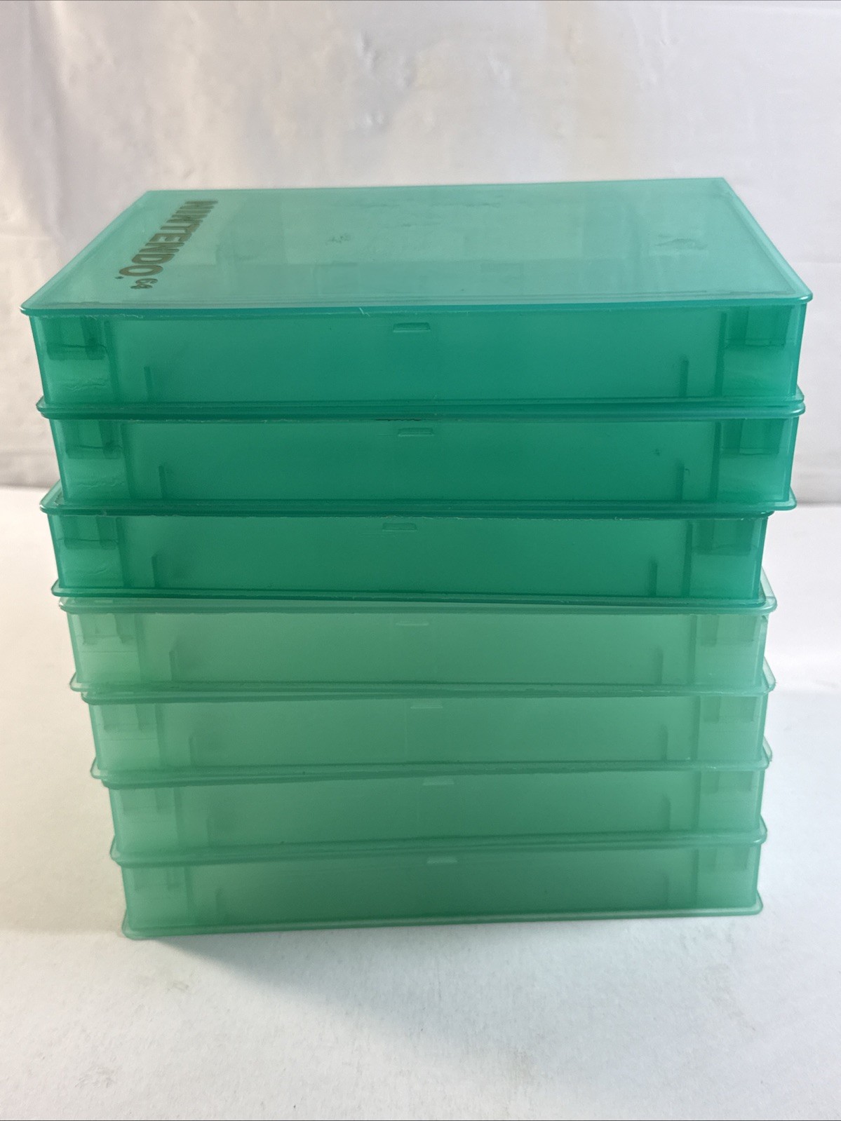 Nintendo 64 N64 Storage Plastic Clamshell Game Hard Case OEM 7 Light/Dark Green