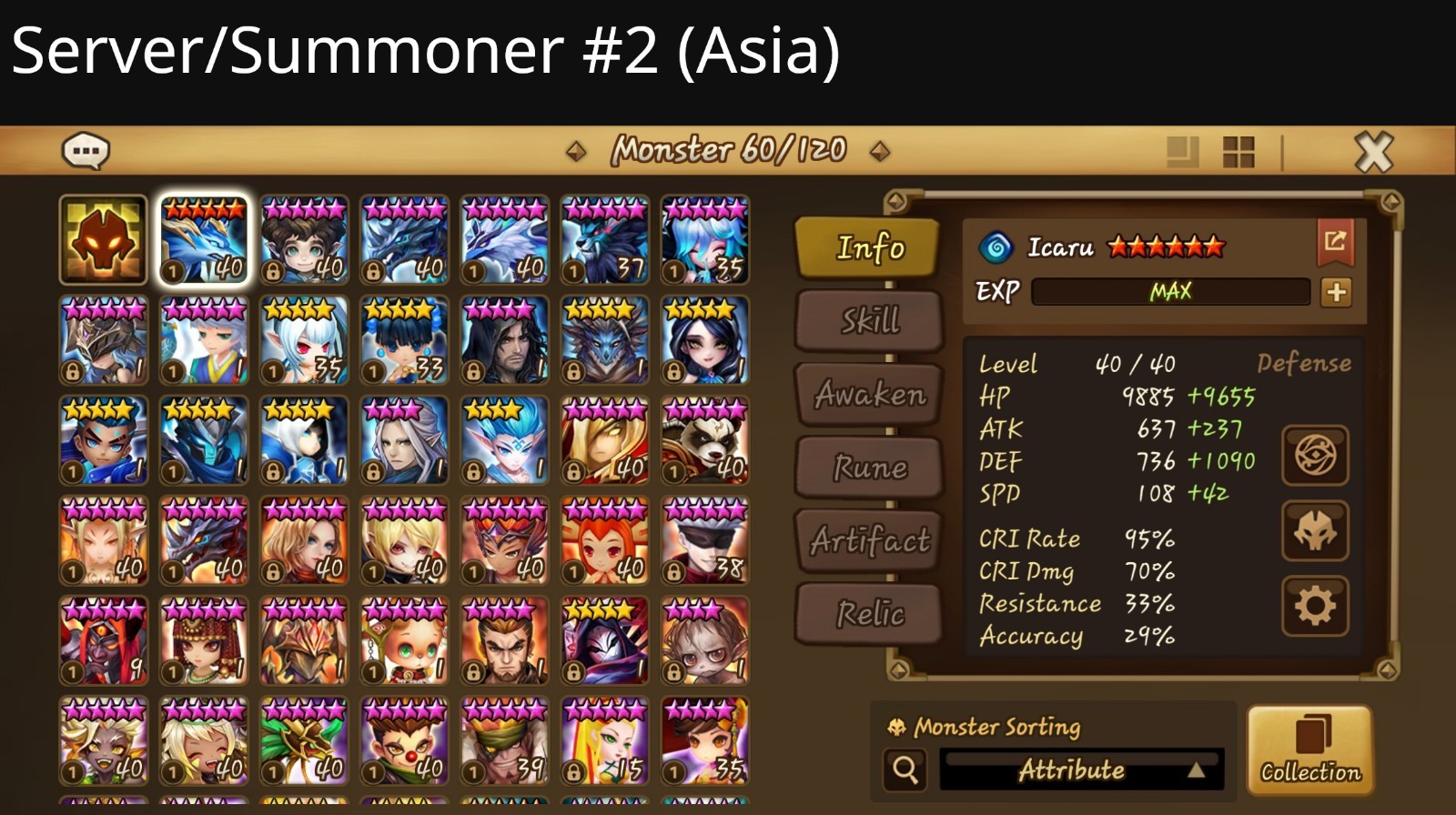 Summoners War Account, multiple servers {Global+Asia+Europe+China} 119LnD
