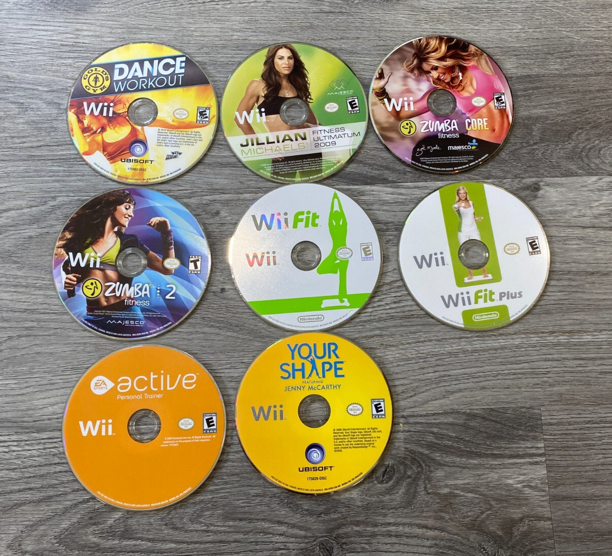 Dance / Workout / Active / Zumba / Fit (Nintendo Wii) DISC Only – Lot – Bundle