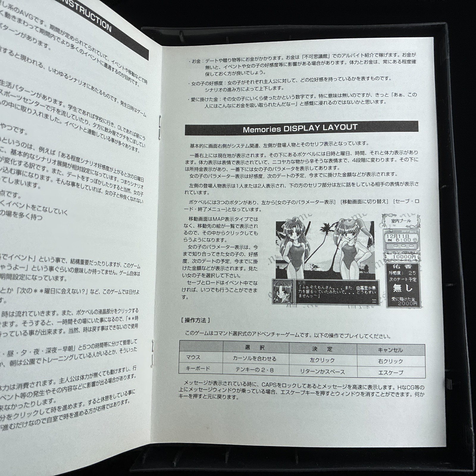 1995 Petit Memories Shiroi Yozora ni Mau Tenshi PC-9801 PC98 Visual Novel Game