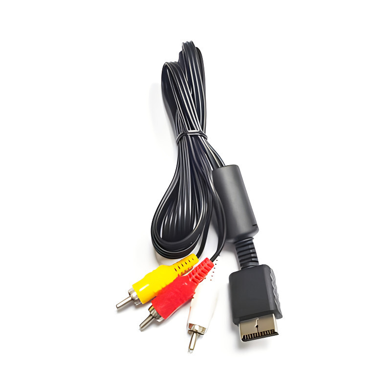 5ft AV to RCA Audio Video Composite Cable Cord for Slim PlayStation PS1 PS2 PS3