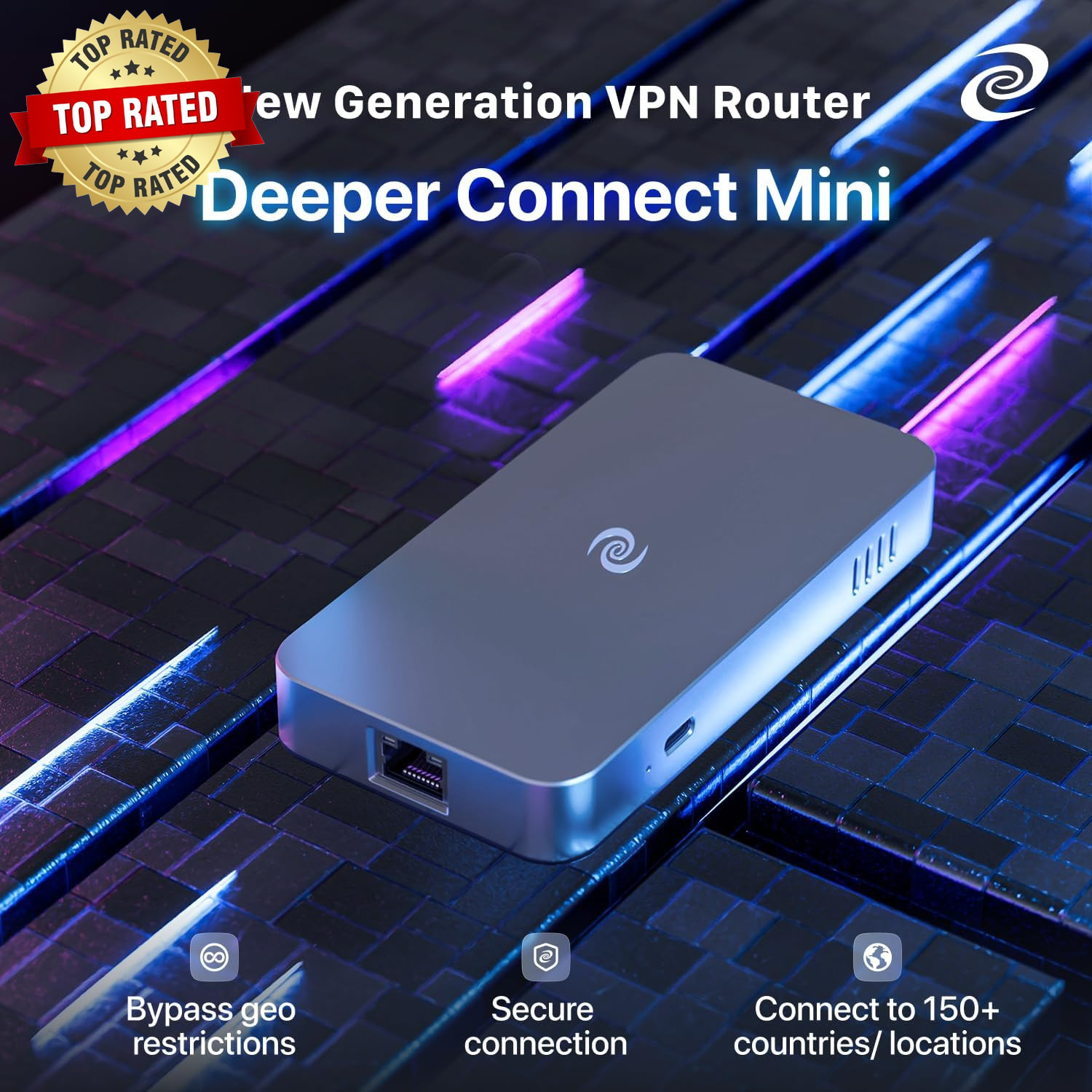 Deeper Connect Mini DPN Router, 1Gbps ARM64 Quad Core Hardware Gateway with Laye