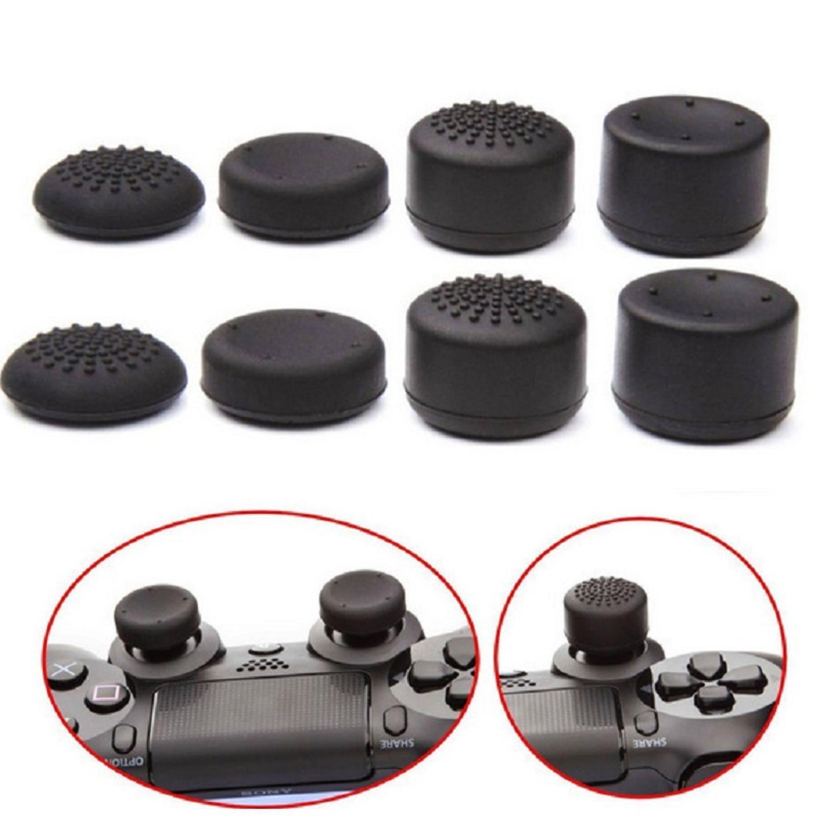 8*Joystick Cap Cover For Nintendo Switch Joy-Con Black Silicone Thumb Stick Grip
