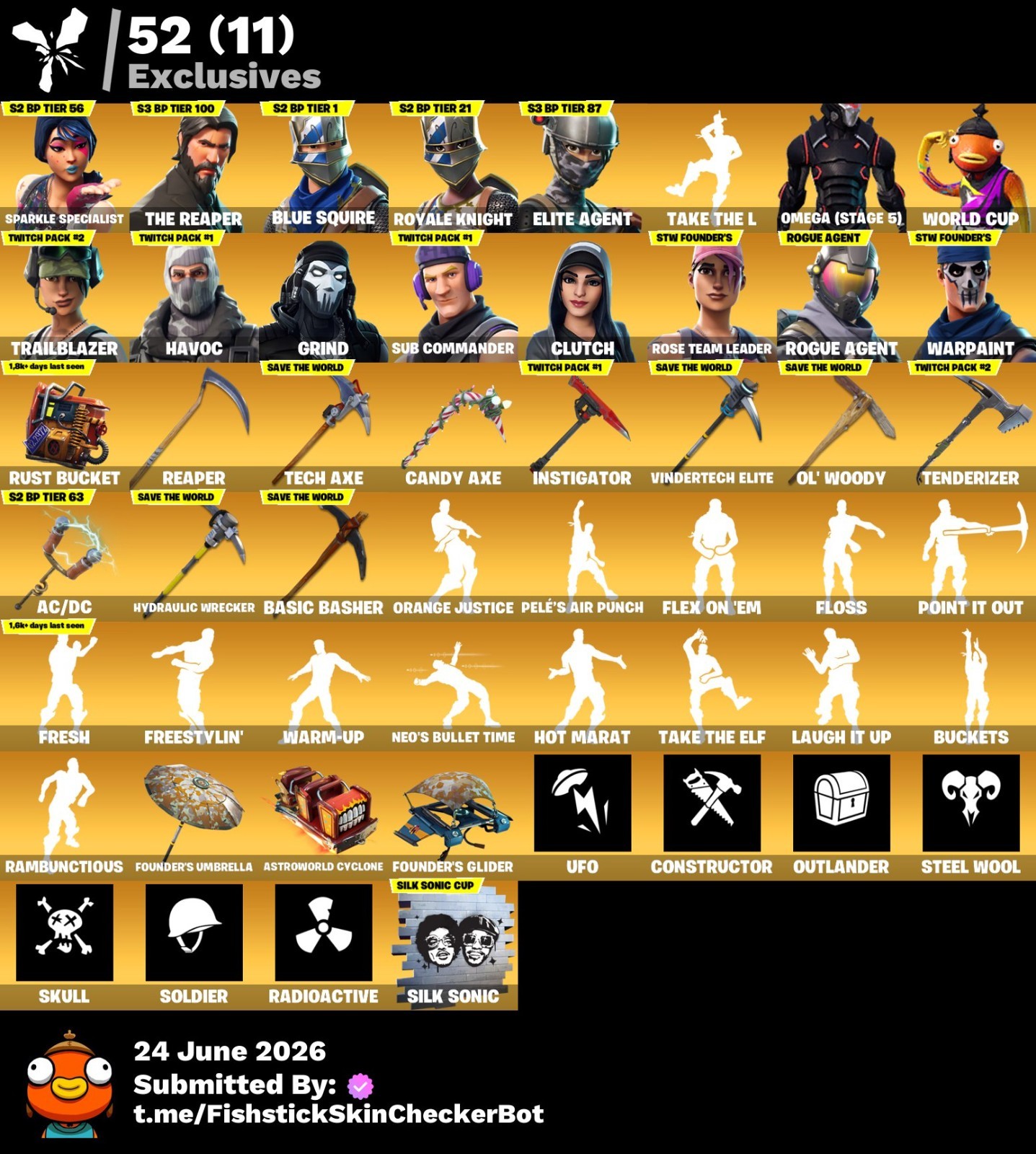 🔥171 Set: Sparkle Specialist, The Reaper, Omega 5, Floss, Fresh, Blue Squire