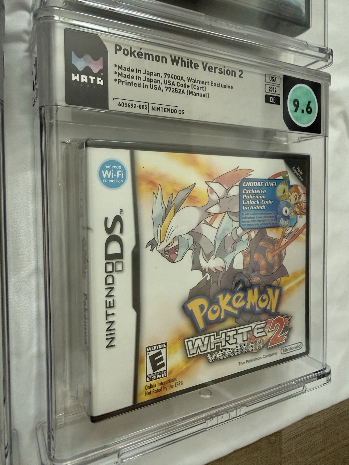 Pokemon Black, White, Black2, White2 Bonus Lot WATA CIB 9.6