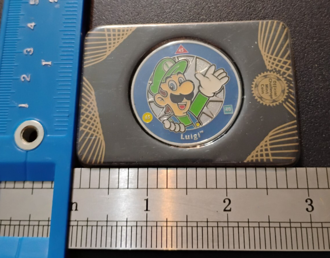 2016 Super Mario Luigi Coin Official Challenge Mint Coin Nintendo Collectible