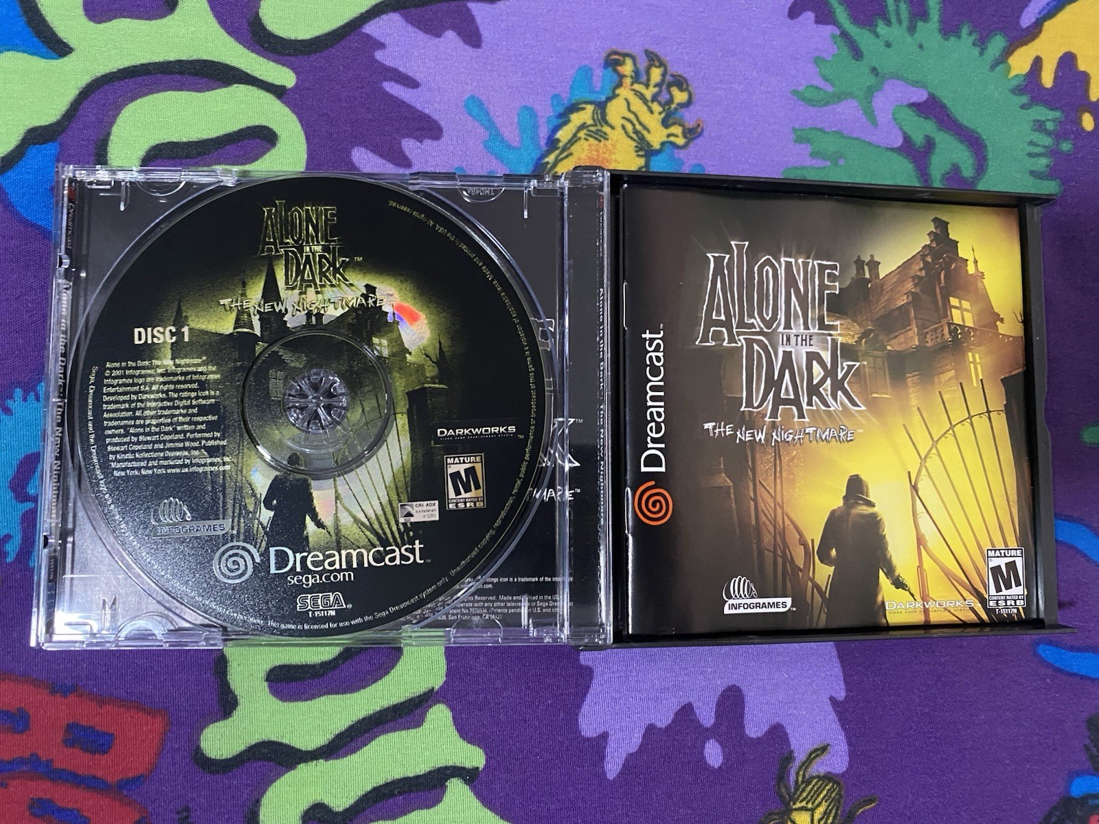 Alone in the Dark: The New Nightmare (Sega Dreamcast, 2001) w/Manual