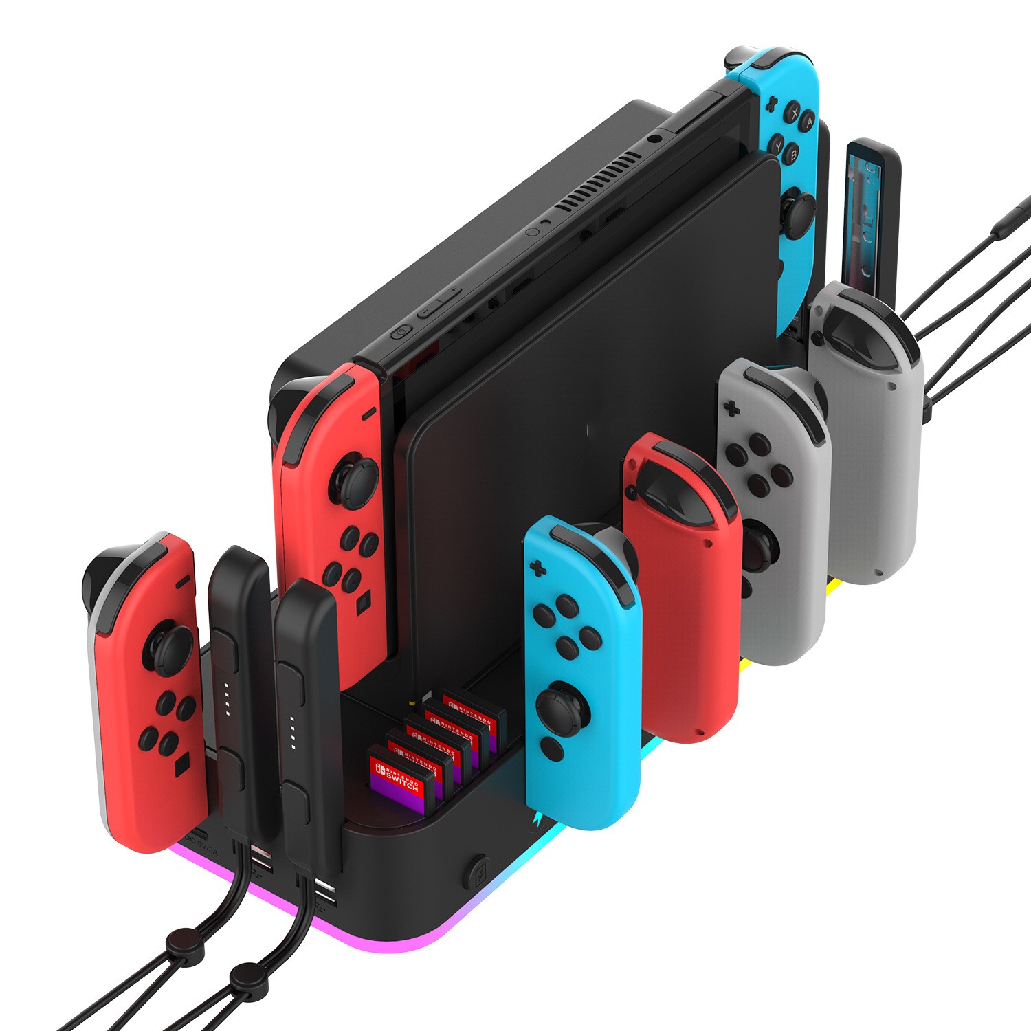 For Switch / Switch OLED Game Console Charger Charging Dock Wall Mount Holder US
