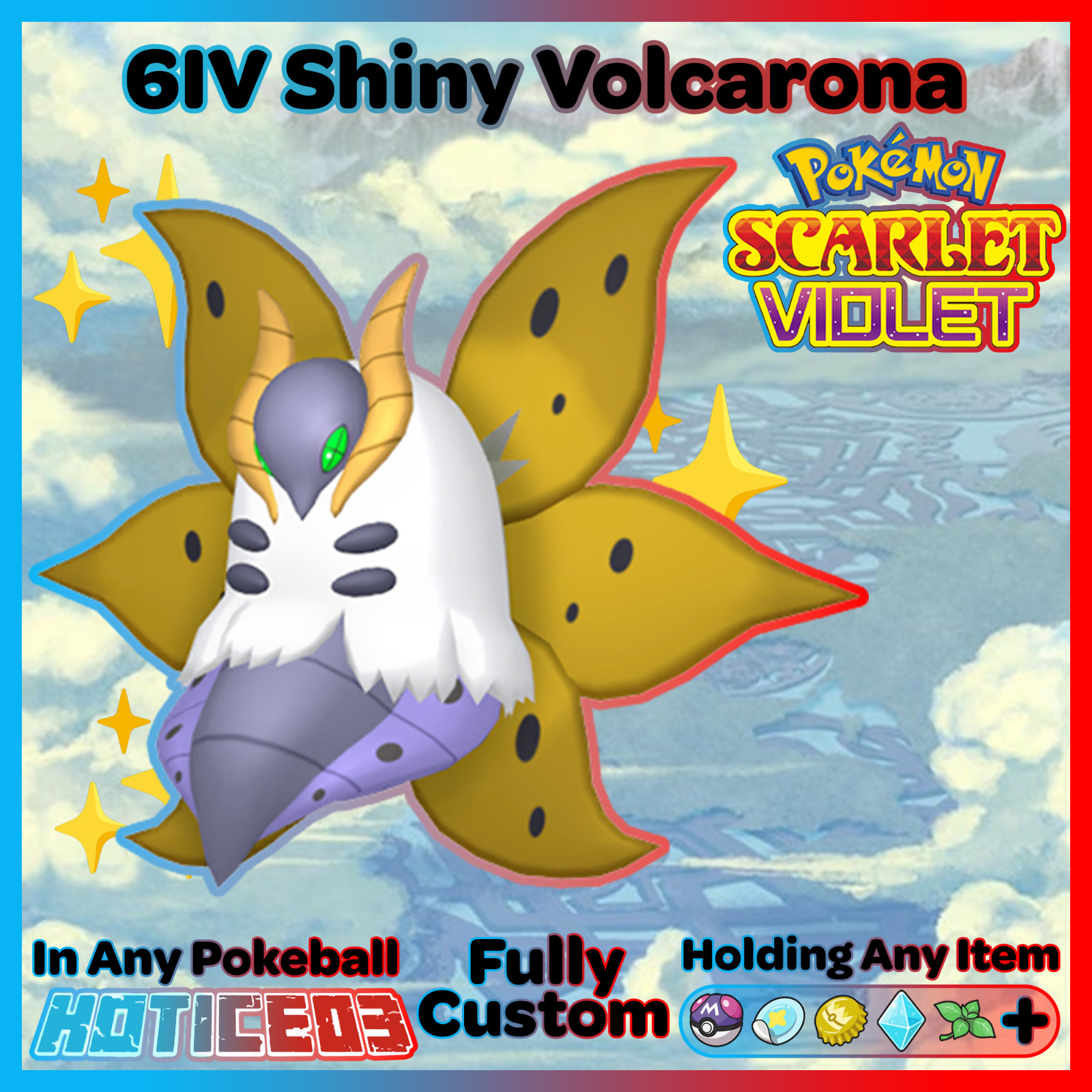 ✨ Shiny Volcarona 6IV ✨ Pokemon Scarlet & Violet 🚀 Fast Trade 🚀