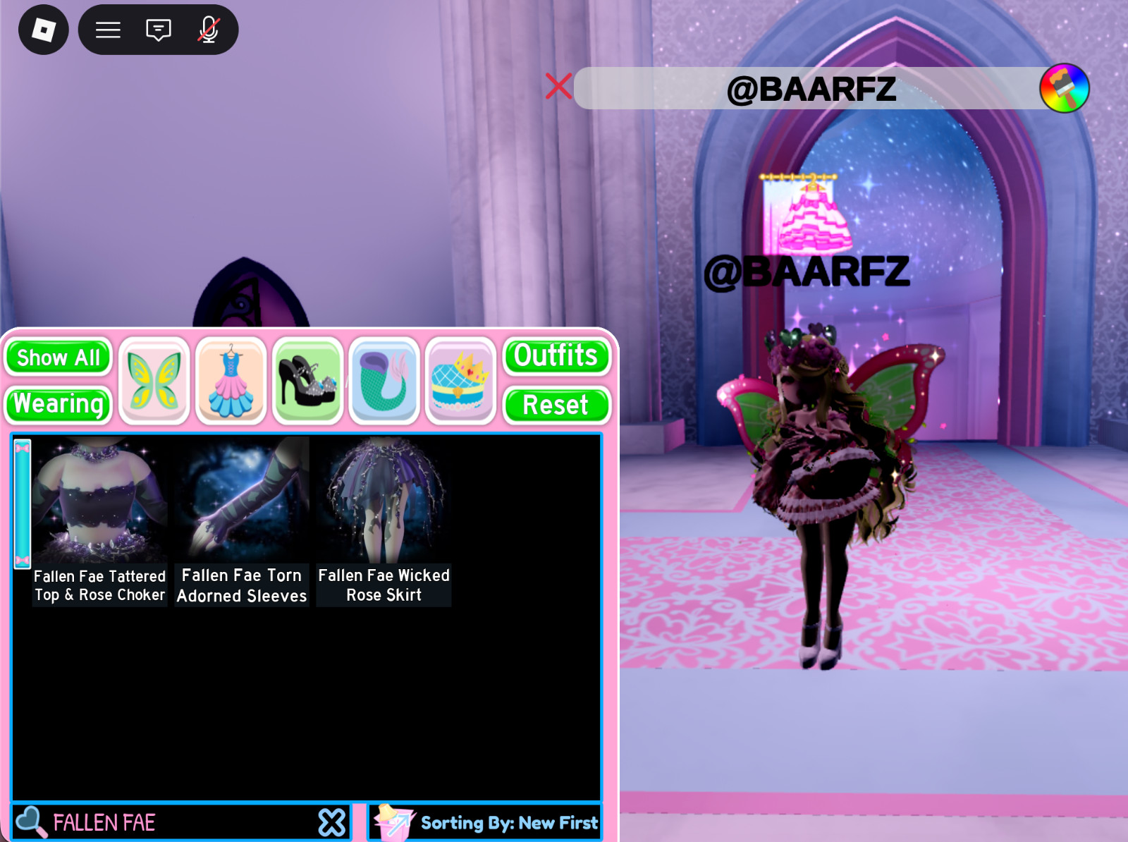 ROYALE HIGH SET | FALLEN FAE | NOT INCLUDING WINGS OR HEAD PIECE!