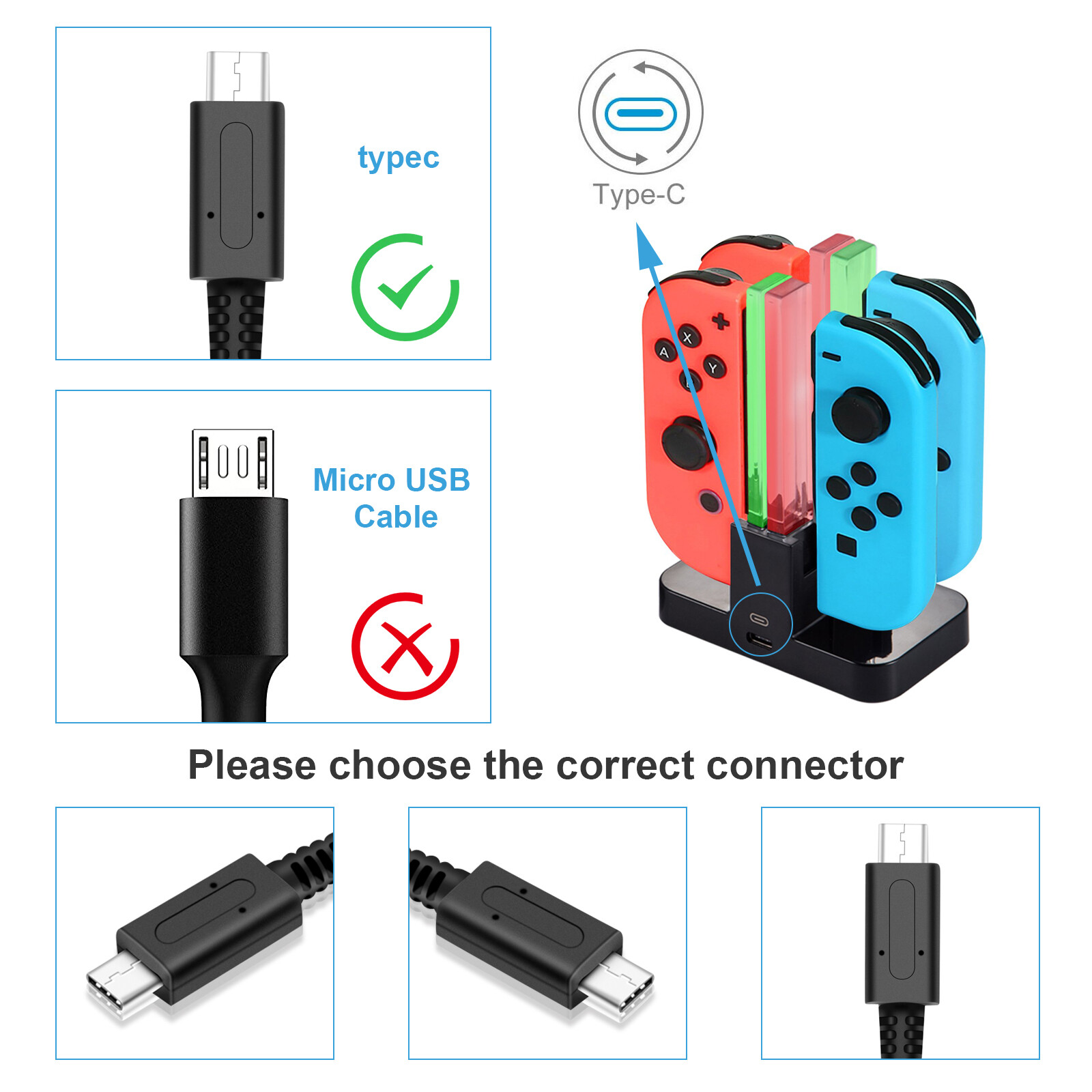 5/15V 2.6A USB C Charger For Nintendo Switch TV Dock Mode AC Power Adapter TypeC