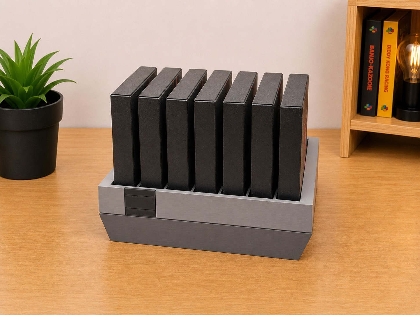 Nintendo Entertainment System (NES) Video Game Holder (7 Games) | Free Shipping