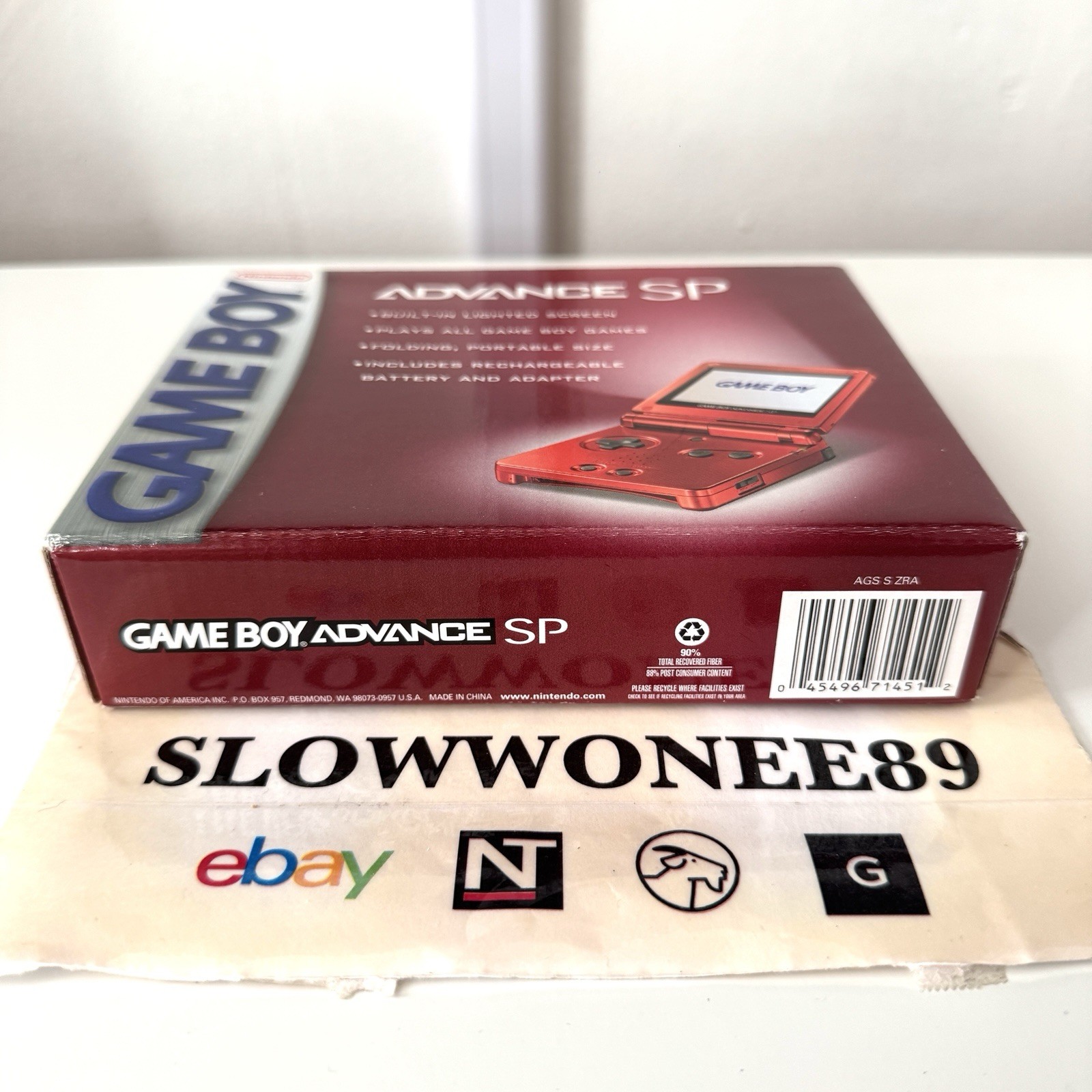 NEW SEALED BOX Nintendo Game Boy Advance SP GBA Flame Red Console Rare CIB