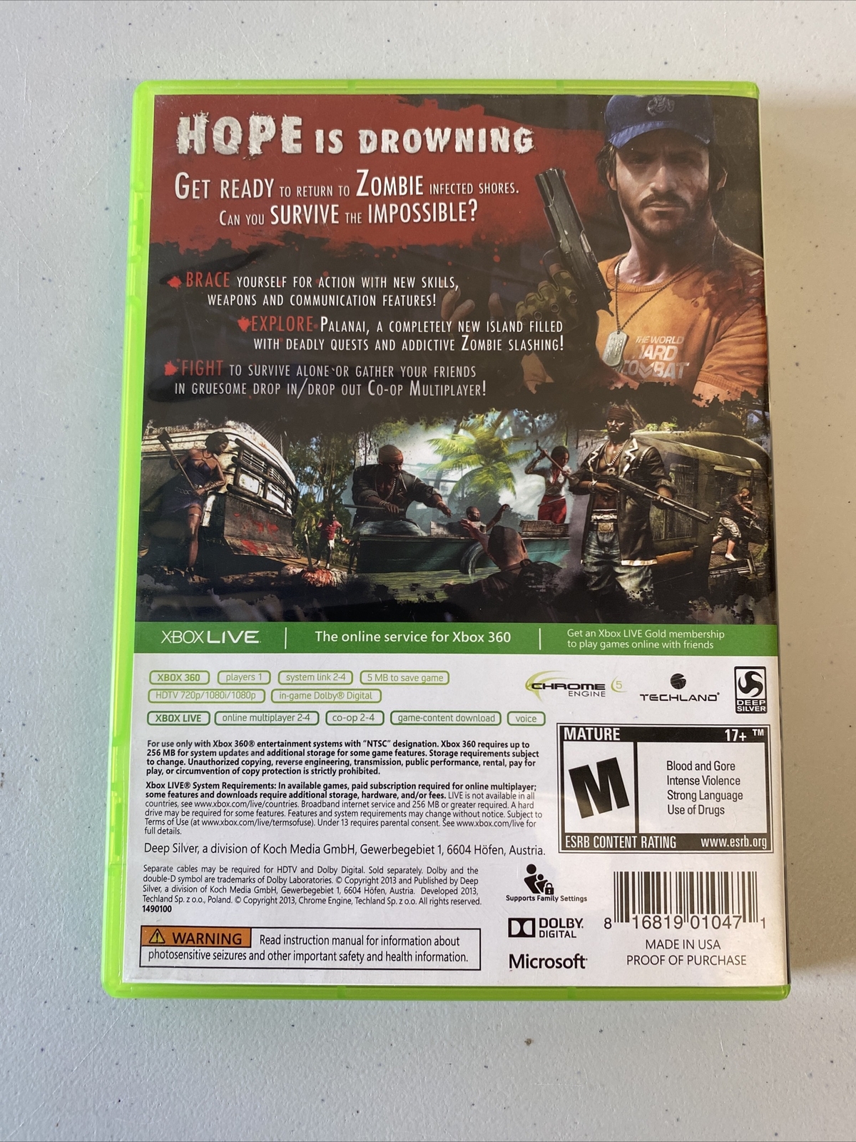 Dead Island: Riptide – Xbox 360 Game Complete & Tested -m