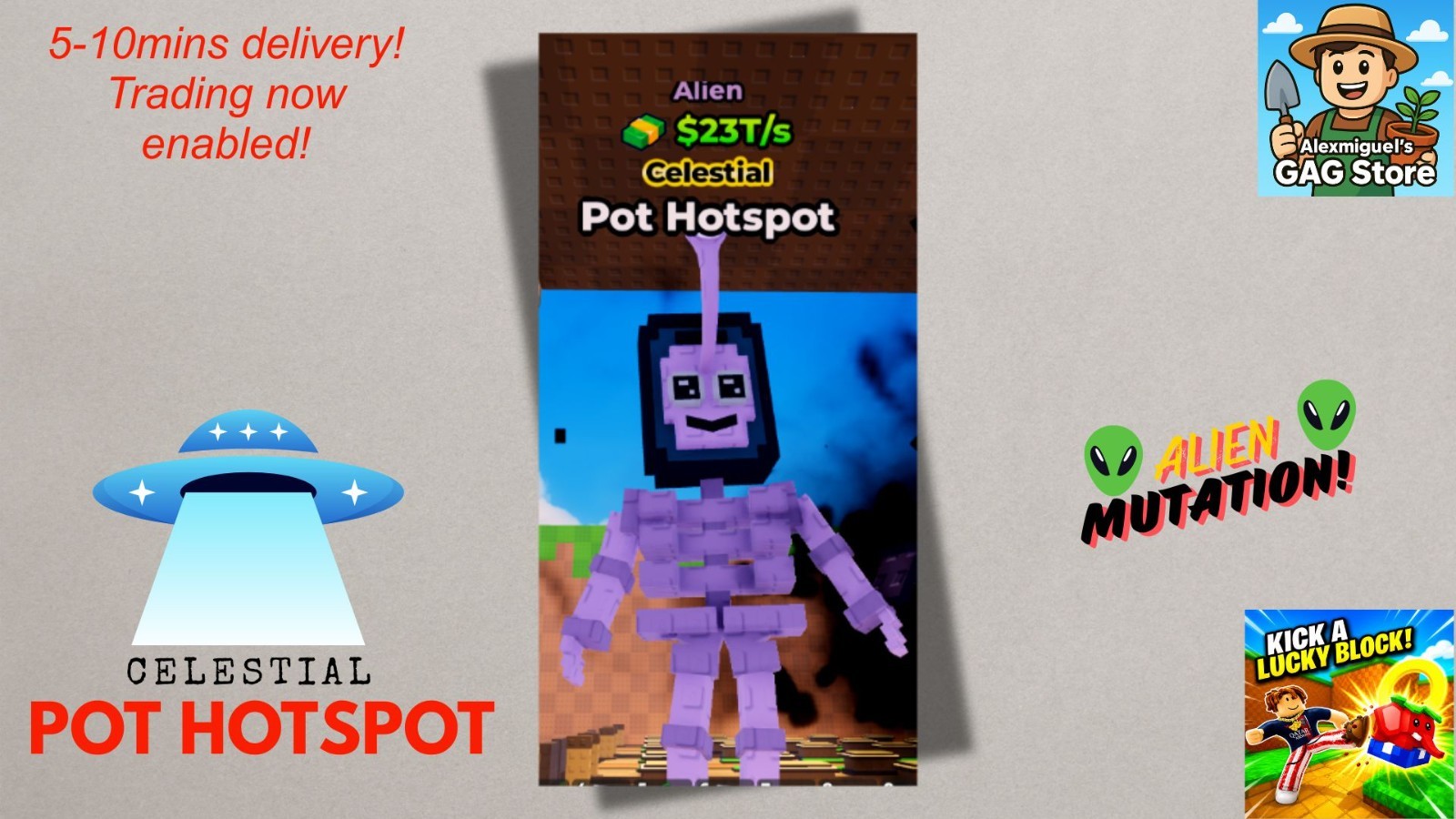 KICK A LUCKY BLOCK🍀 | OP! BRAINROTS | ⚡CHEAP & FAST DELIVERY!⚡PRICE BELOW 3.99$