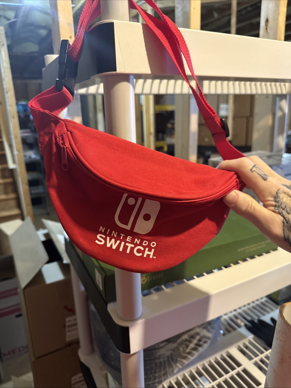 Nintendo Switch Together Tour Red Fanny Pack Adjustable Waist Promotional