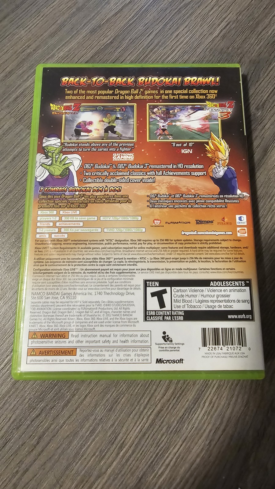 Dragon Ball Z: Budokai HD Collection (Xbox 360 2012) CIB