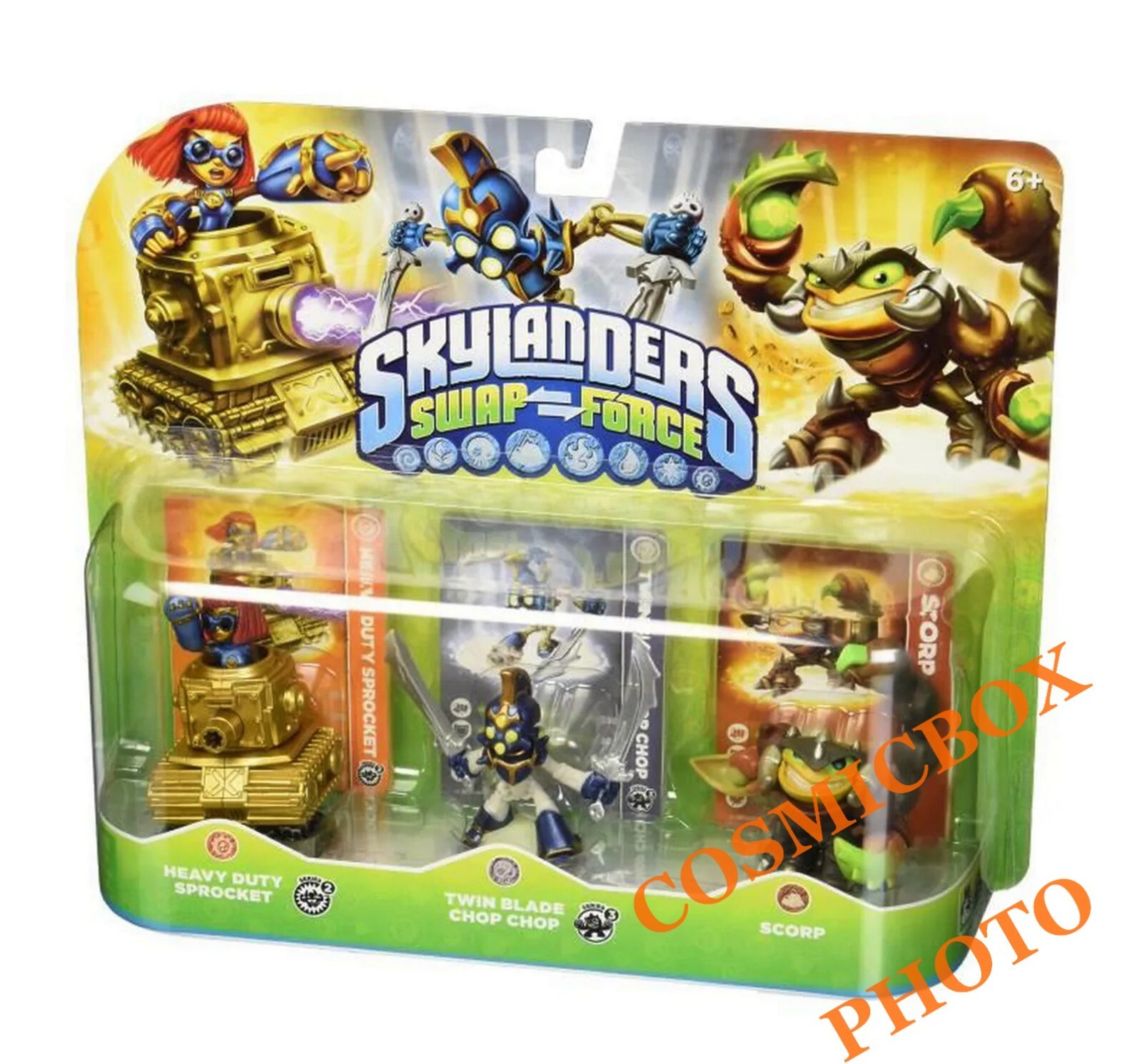SYLANDERS SWAP FORCE – new Pack 3 figures – Scorp Heavy Duty Twin Blade Chop