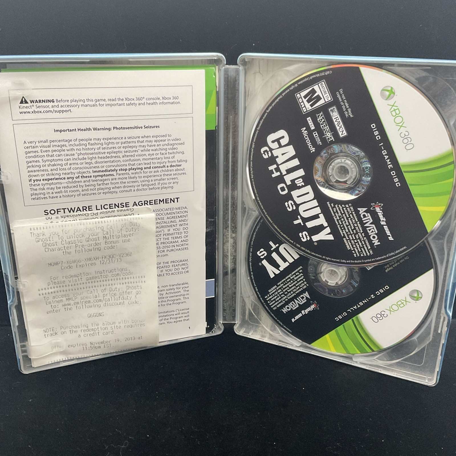Call of Duty: Ghosts SteelBook Edition (Xbox 360) Tested & CIB Clean 1 Yr Warran