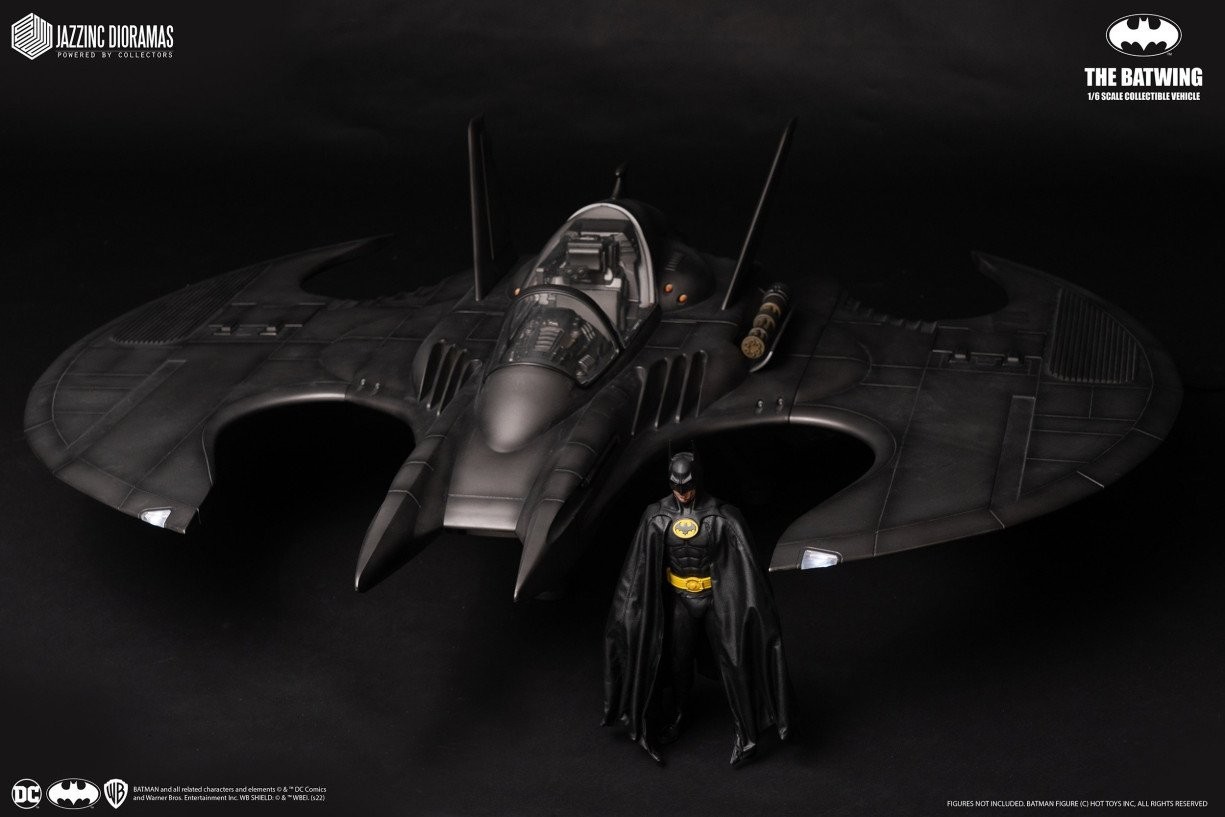 Jazzinc 52″ 1989 Keaton Batman BATWING 1/6 Scale Jet Plane Vehicle Hot Toys NEW