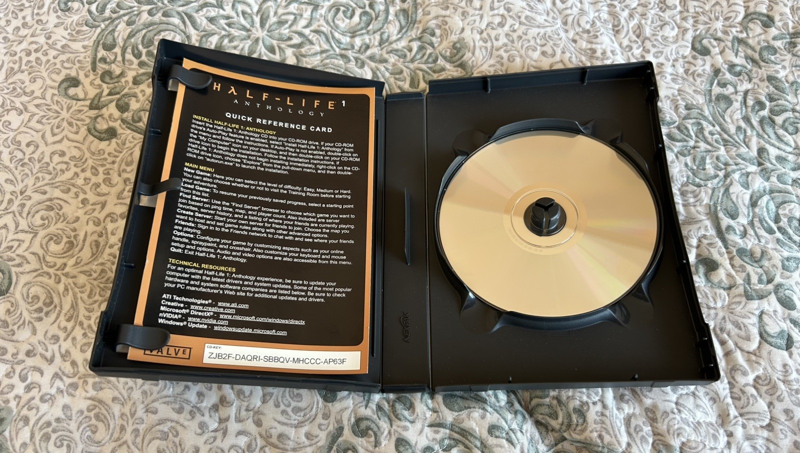 Half-Life 1 – Anthology (PC, 2005) + Quick Reference Card and Key