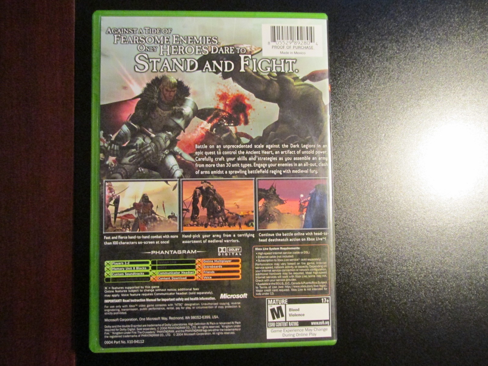 Kingdom Under Fire (Microsoft XBOX) Lord of the Rings COMPLETE NEW PRISTINE MINT