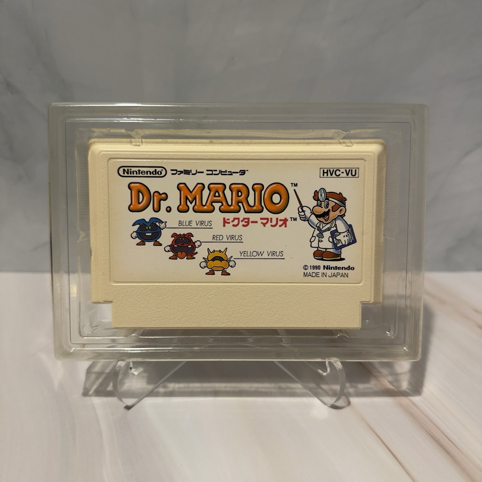 Dr. Mario Nintendo Famicom 1990 Japan FC HVC-VU CIB