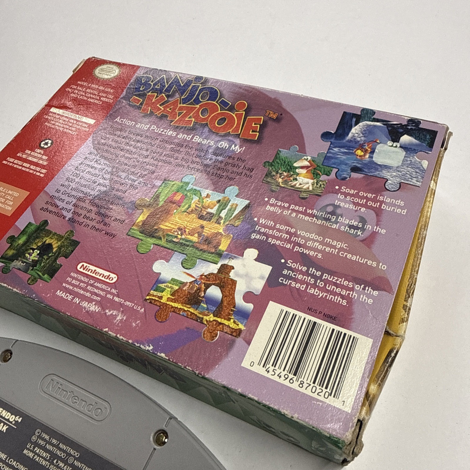 N64 – Banjo-Kazooie (Nintendo 64, 1998) *NOT Complete* W/ Box 2944