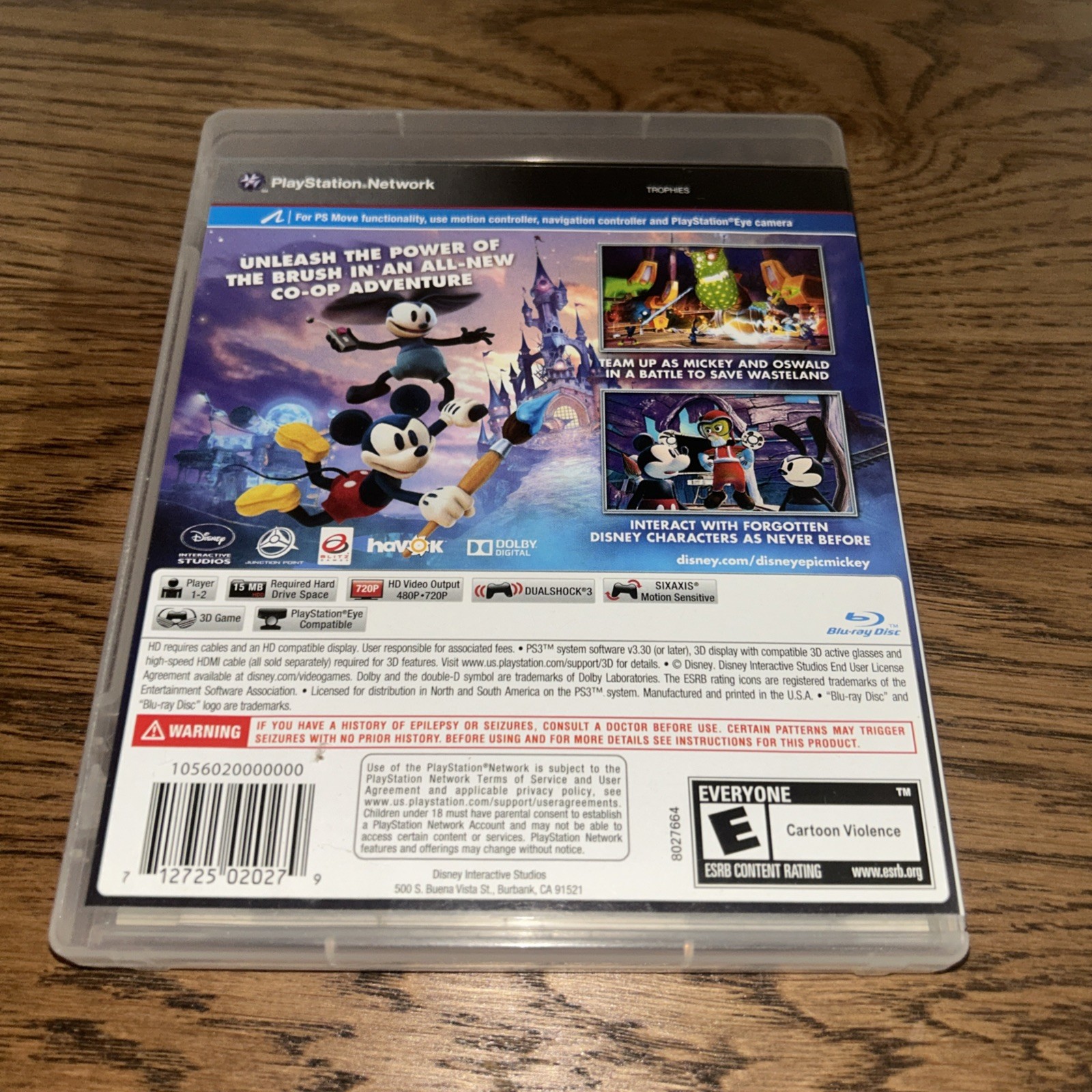 Disney Epic Mickey 2: The Power of Two Sony PS3 Complete with Manual