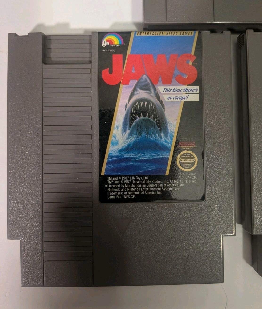 Nintendo NES Game Lot (Bundle of 3): Mario/Duck Hunt, Jaws, Spy Hunter – Used