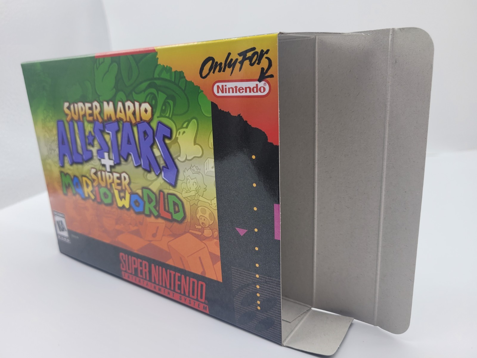 SUPER MARIO ALL STARS SUPER MARIO WORLD SUPER SNES BOX ONLY REPLACEMNT BOX+CASE