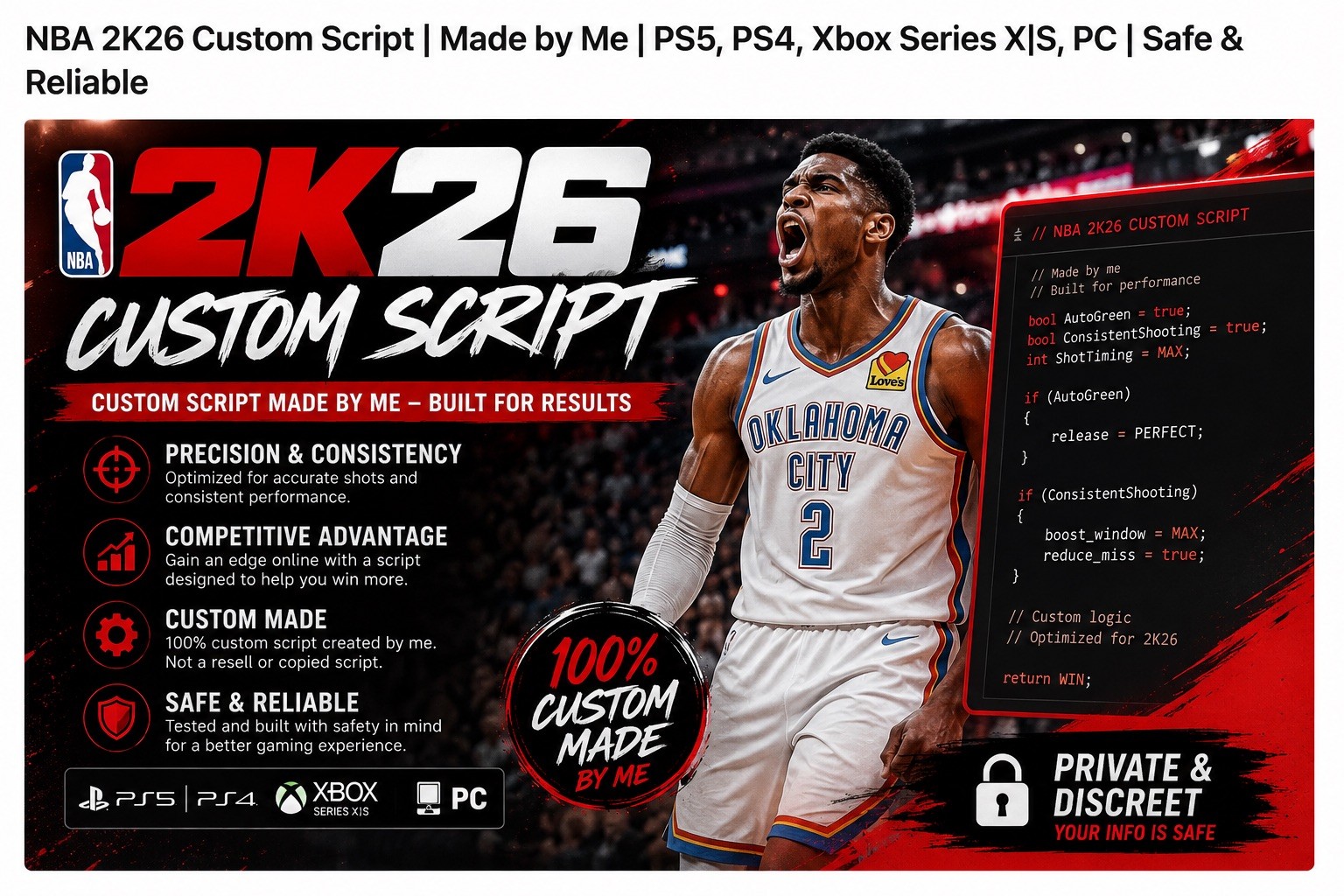 NBA 2K26 Custom Script – Created by Me