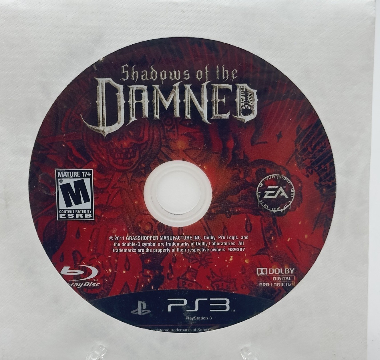 DISC ONLY Shadows of the Damned Sony PlayStation 3 PS3 TESTED GUC SHIPS FAST!