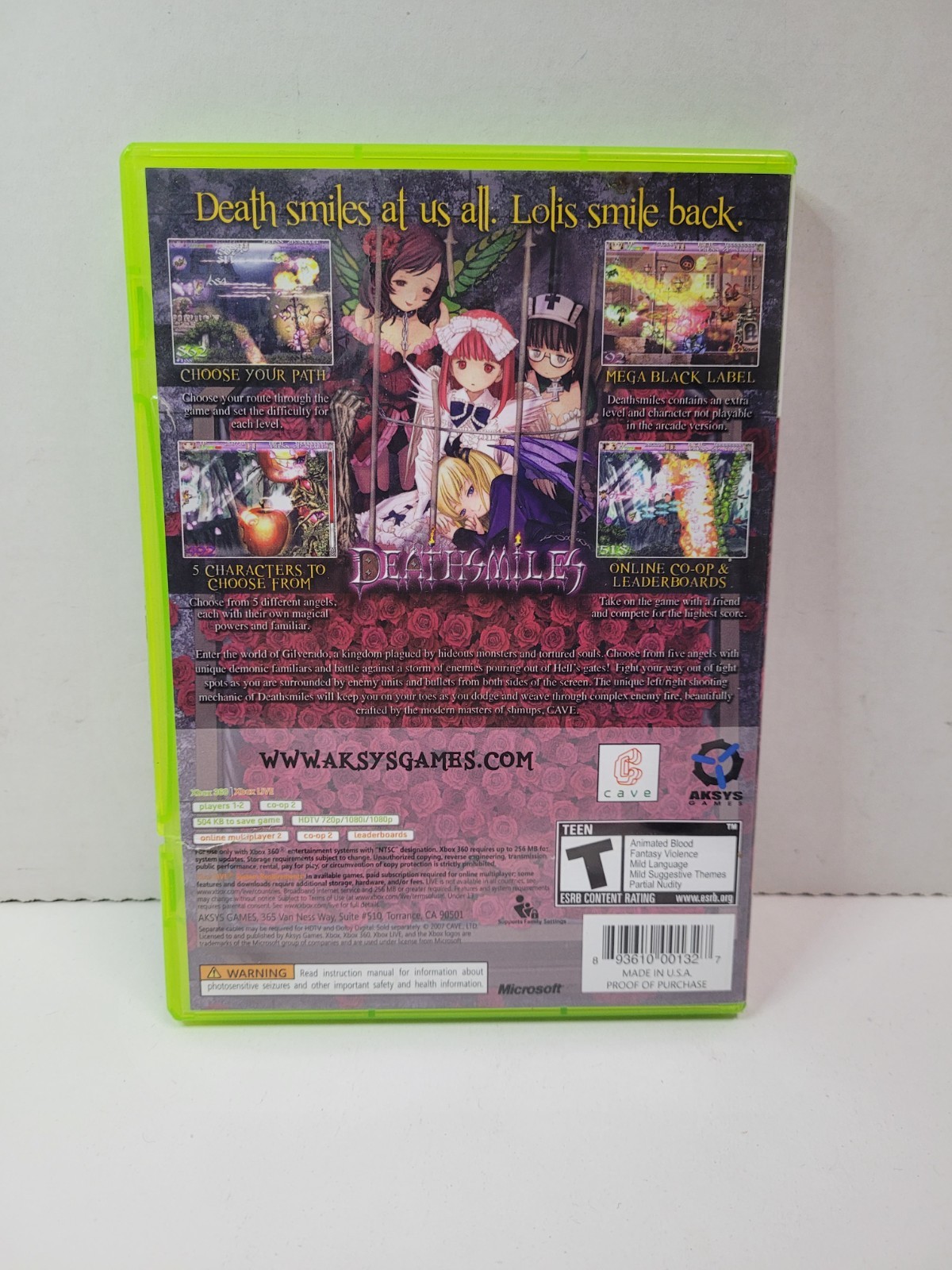 Deathsmiles – XBOX 360 no manual