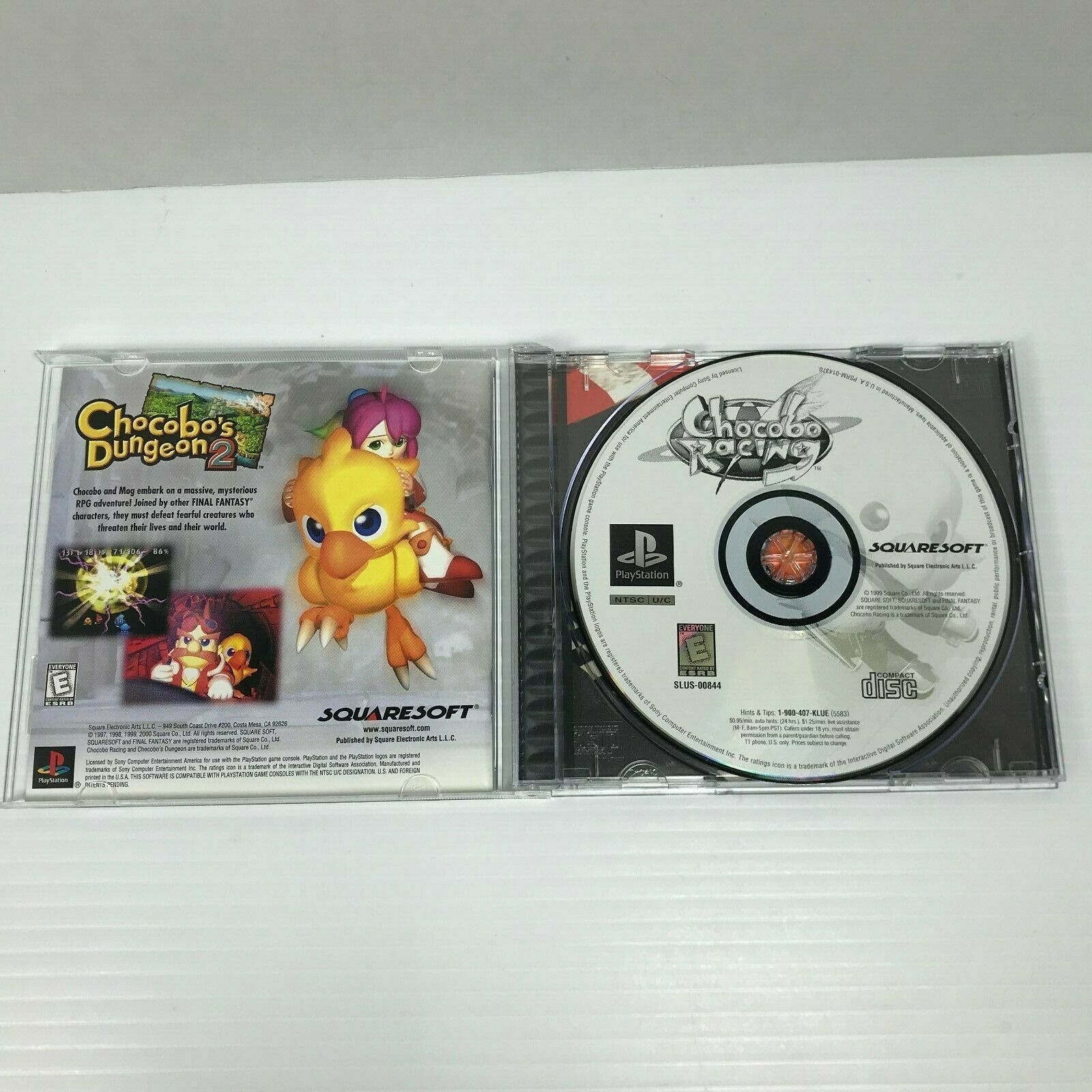 Chocobo Racing (PlayStation 1, 1999 PS1) Mario Kart PRISTINE COMPLETE NEW MINT