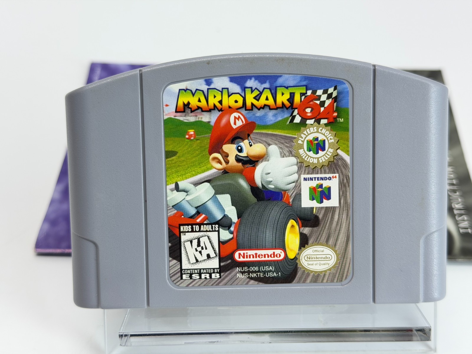 Mario Kart w/Booklet (Nintendo 64 N64) Authentic *TESTED* MILLION SELLER