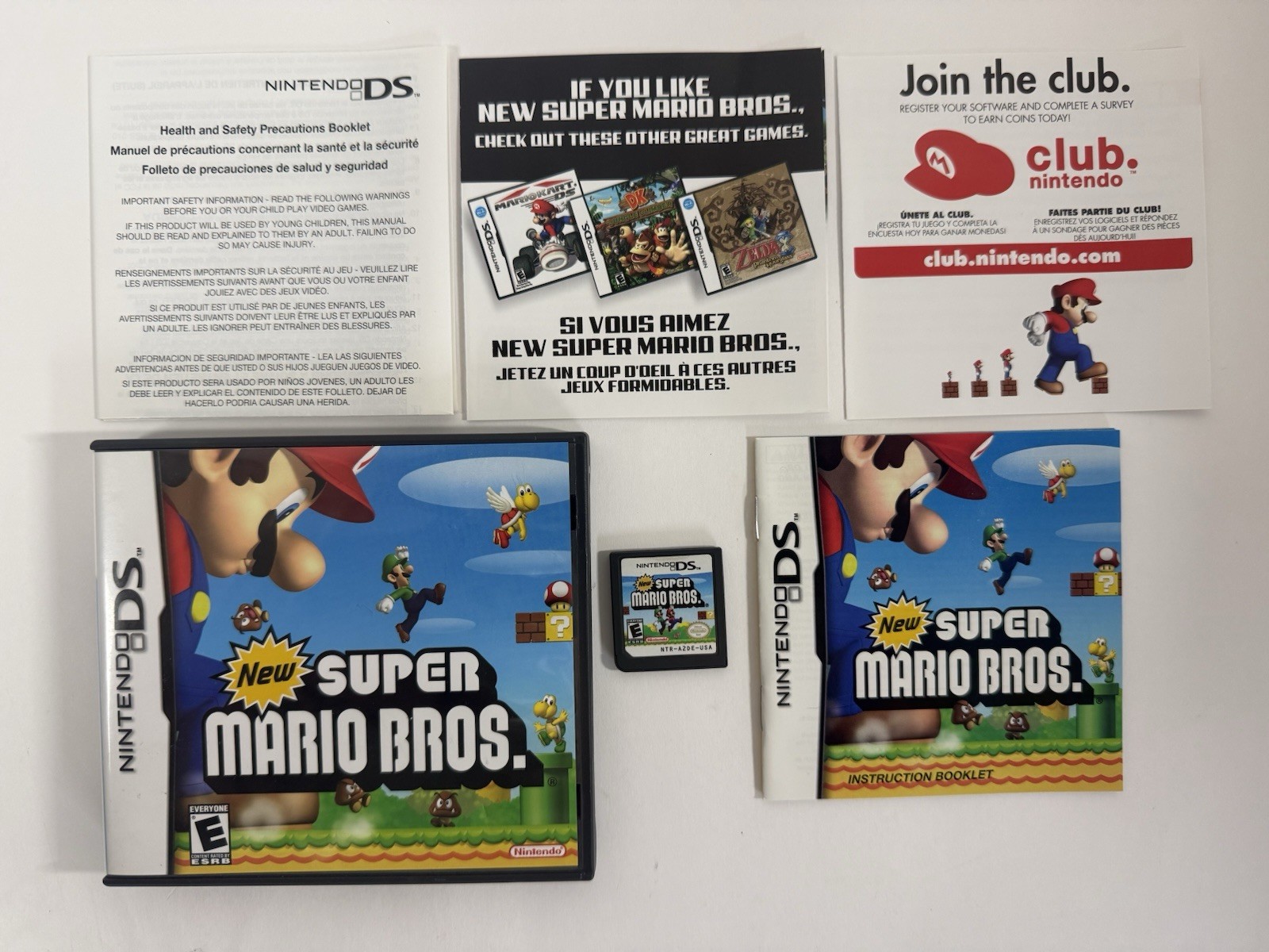 New Super Mario Bros Nintendo DS Complete CIB Manual & Inserts Tested Authentic