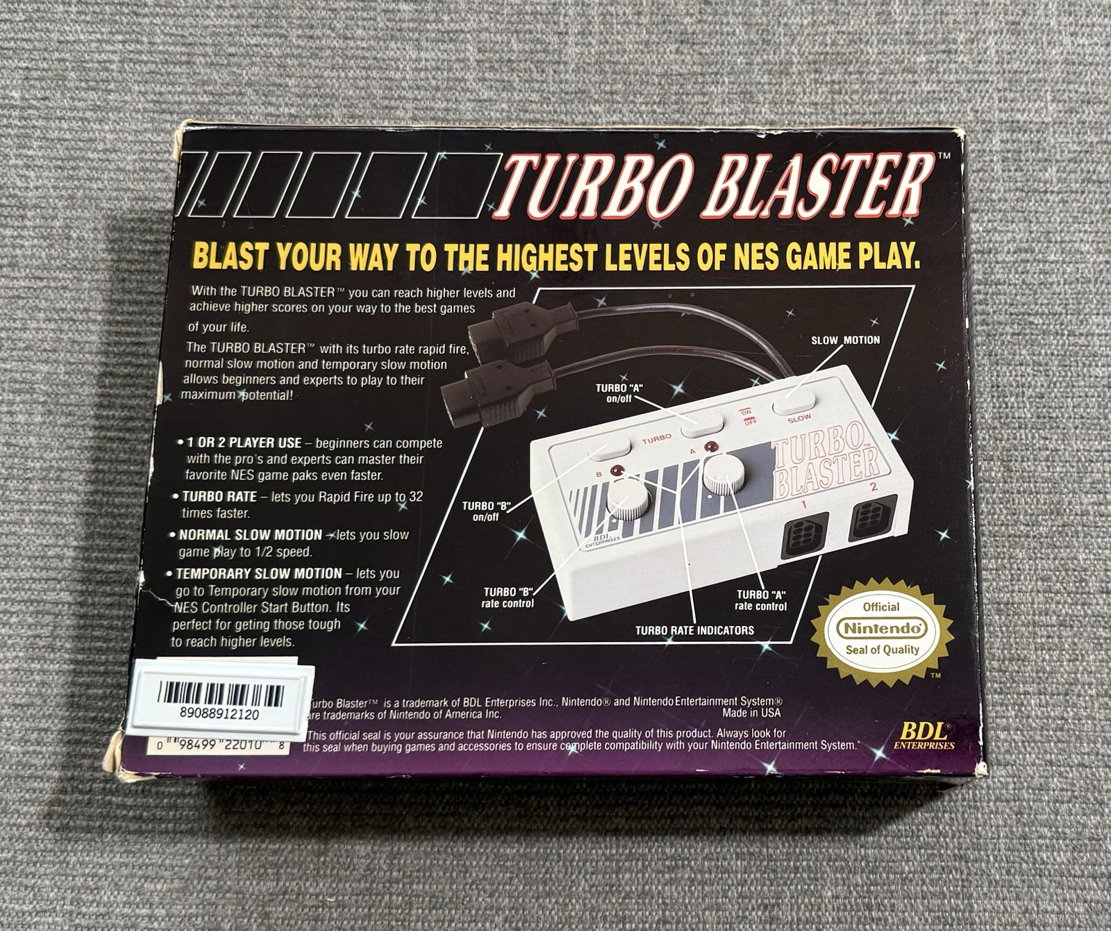 NEW NES Turbo Blaster BDL Enterprises Nintendo Controller Attachment AUTHENTIC