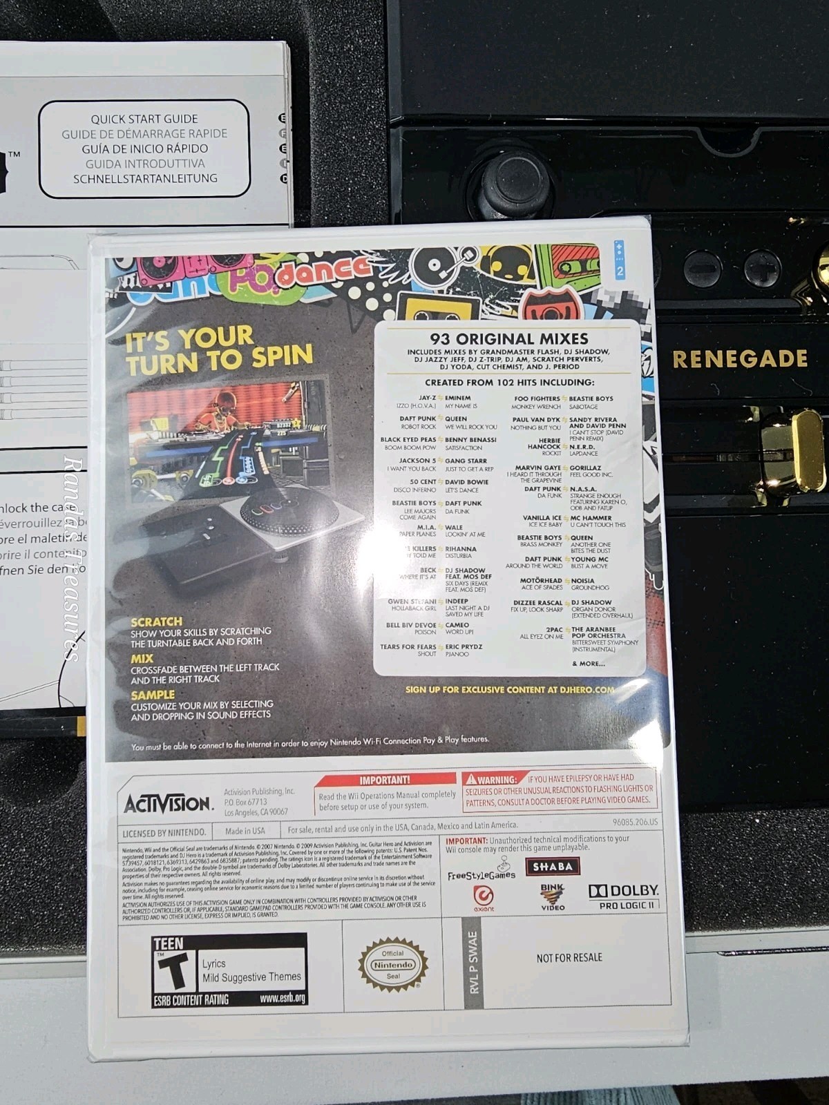 DJ Hero — Renegade Edition (Nintendo Wii, 2009) Jay-Z & EMINEM New Open Box