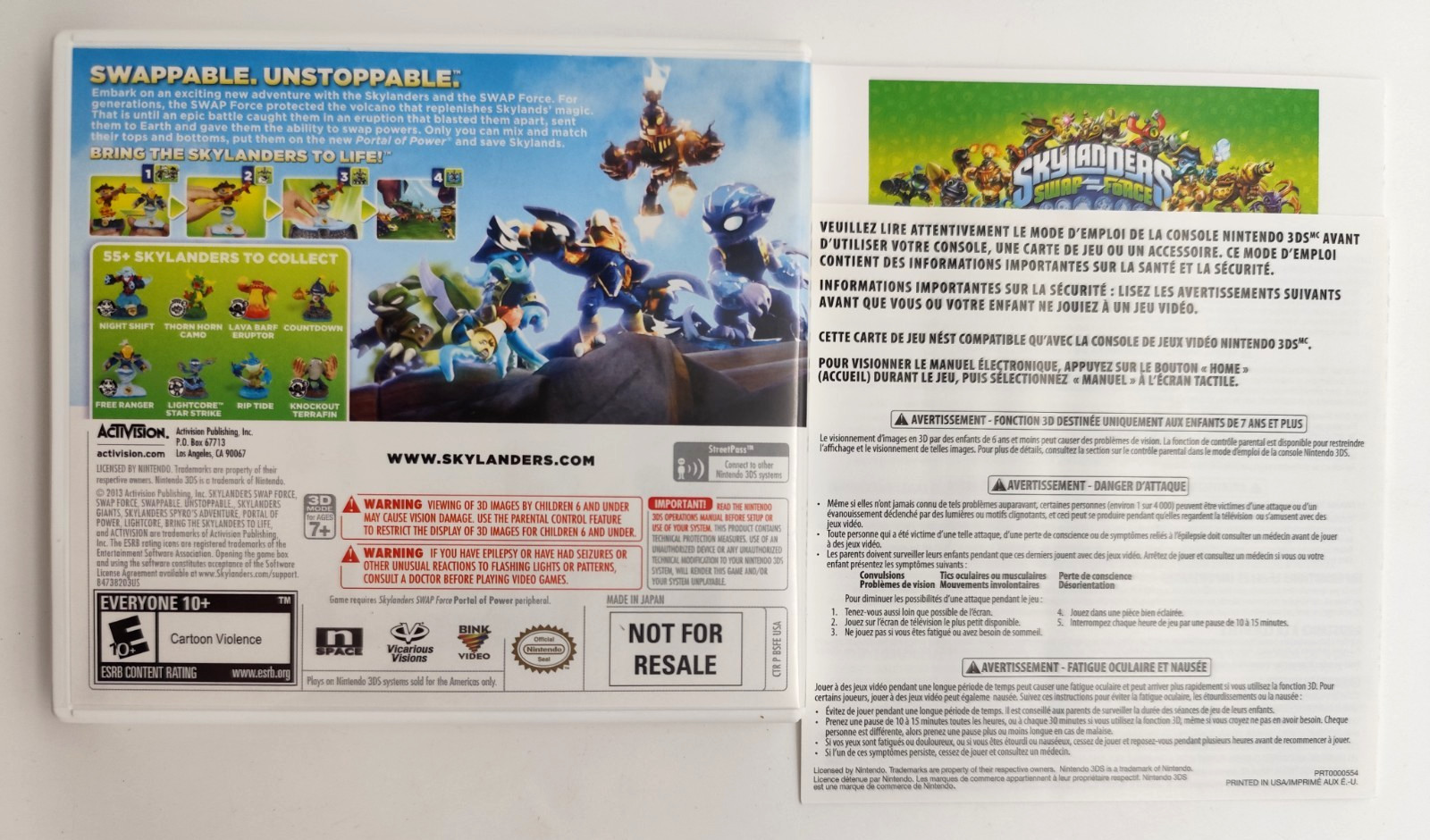 Skylanders: Swap Force (Nintendo 3DS, 2013) COMPLETE CIB Game Only Tested!