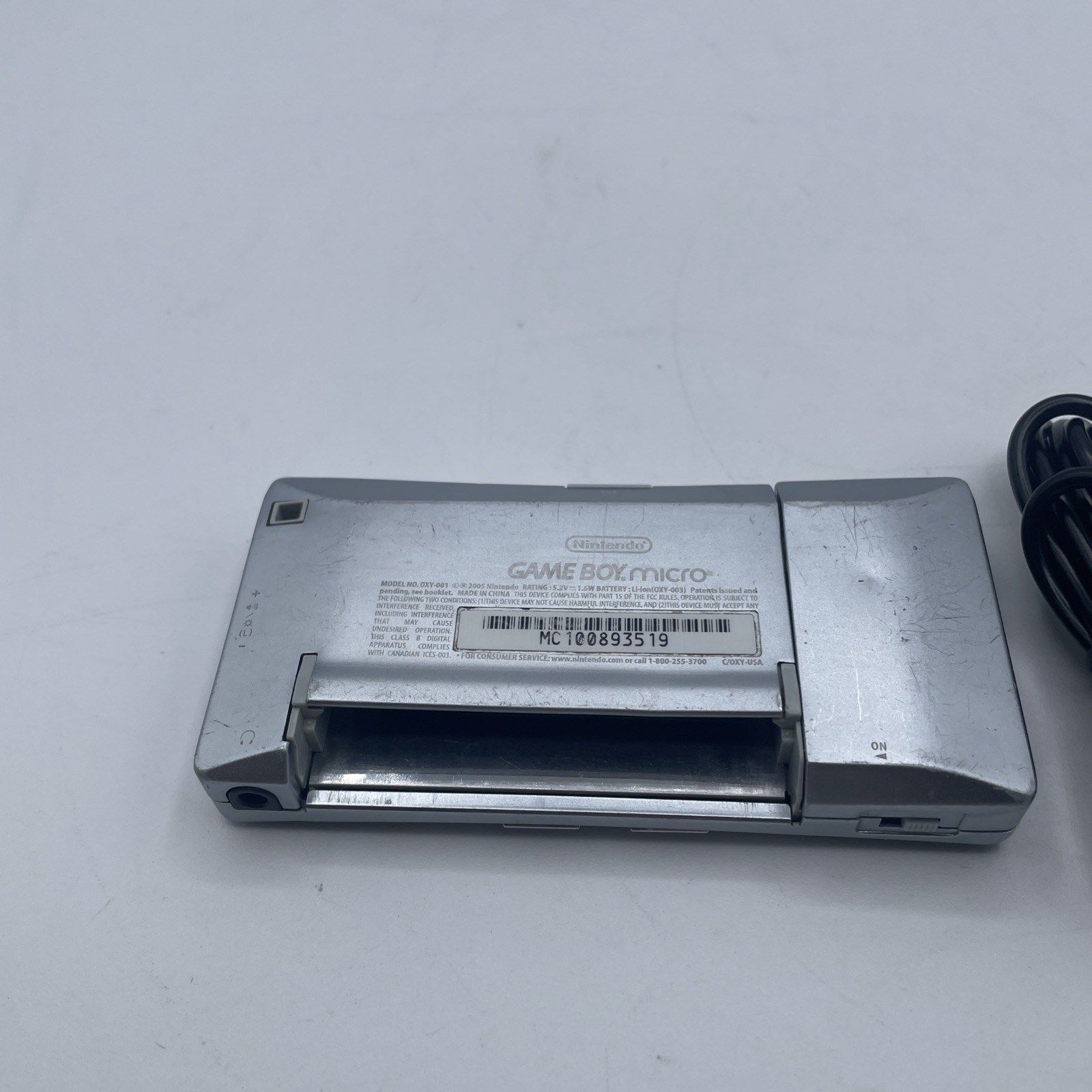 Nintendo Gameboy Advance Micro Silver Handheld Console GBA Tested Working