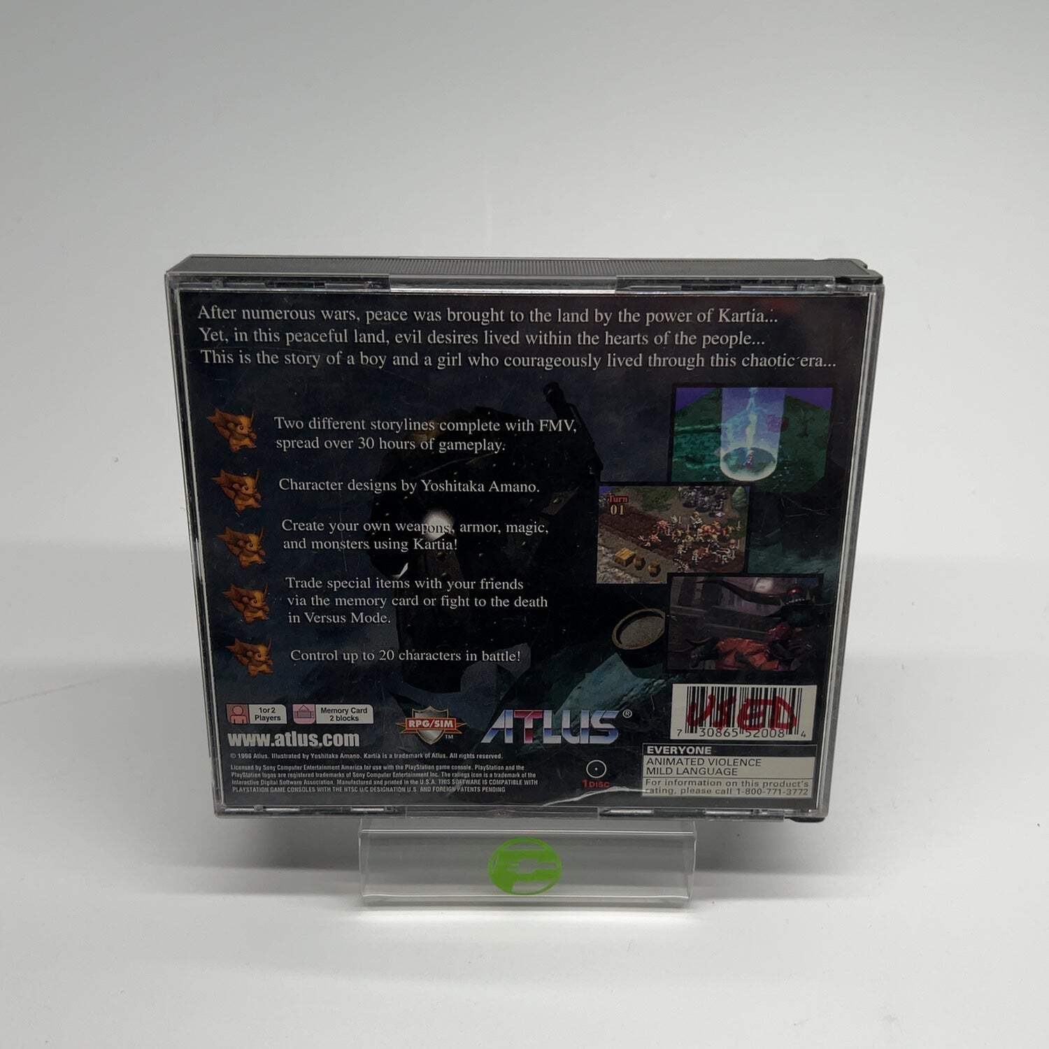 Kartia Word of Fate (Sony PlayStation 1 PS1, 1998)
