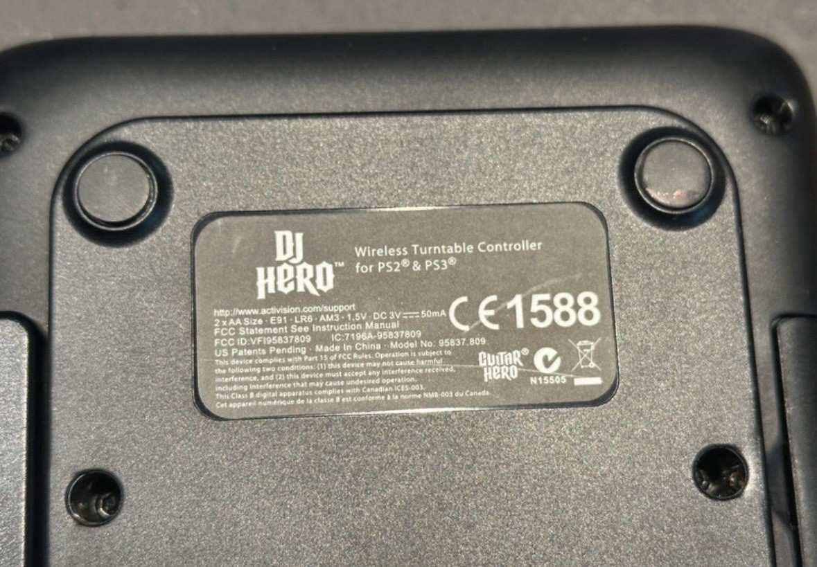 PlayStation Wireless Dj Hero Turntable Controller PS2 & PS3 (exclude Dongle)