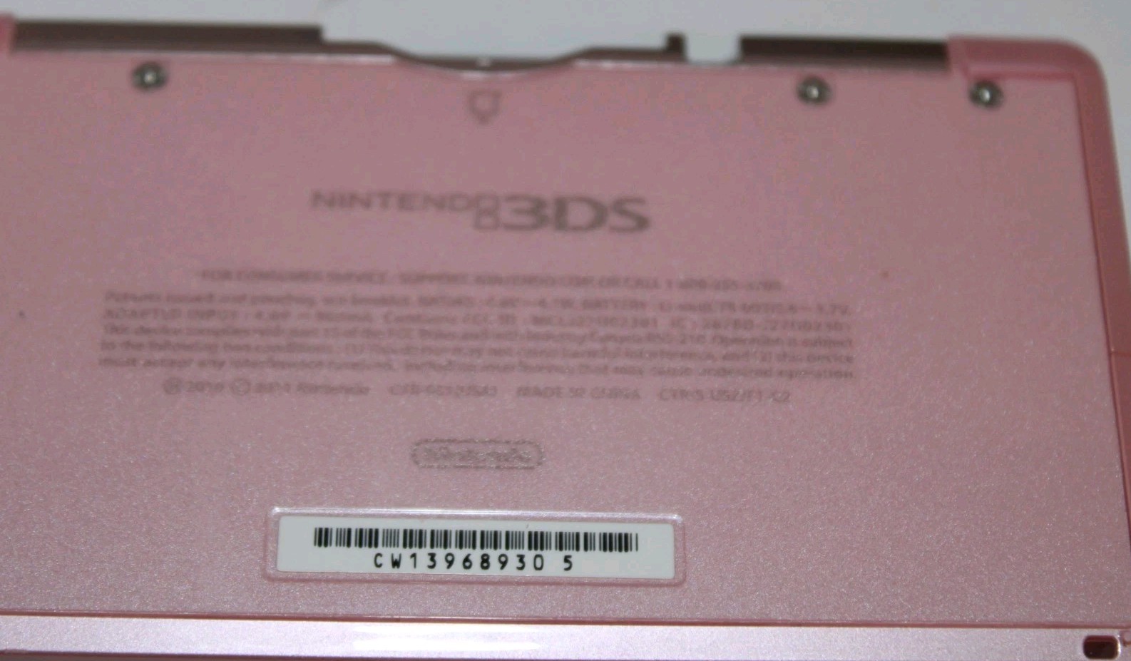 Nintendo 3DS Princess Peach Pink Handheld System With Case And 7 Games