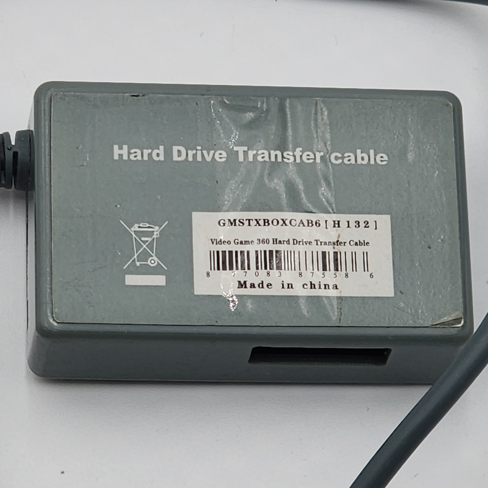 Hard Drive Transfer Cable Gray Video Game Xbox 360 Generic Untested