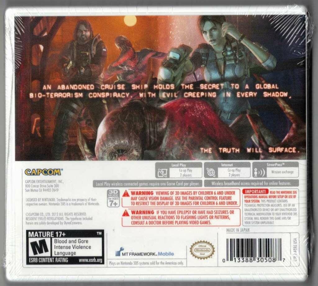 Resident Evil: Revelations 3DS (Brand New Factory Sealed US Version) Nintendo 3D