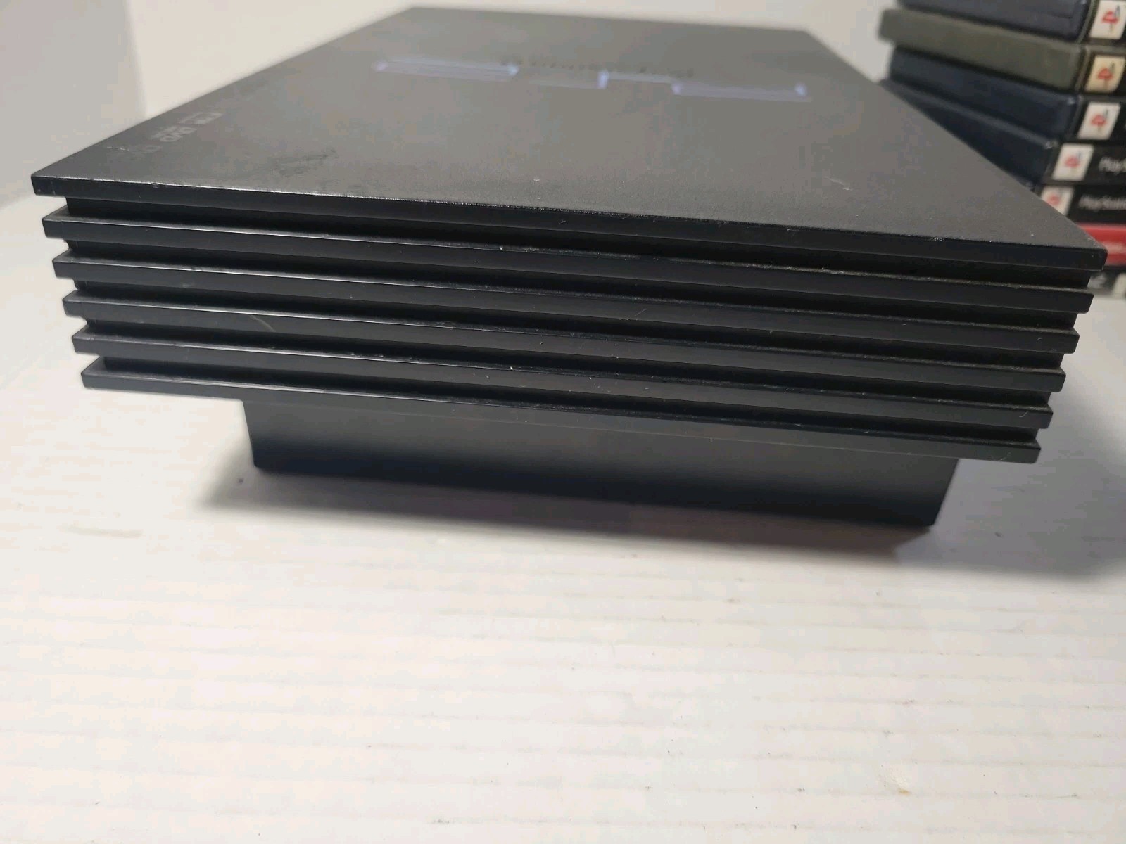 Sony PlayStation 2 Fat Console Black 2 Controlers And Games No AV Cable