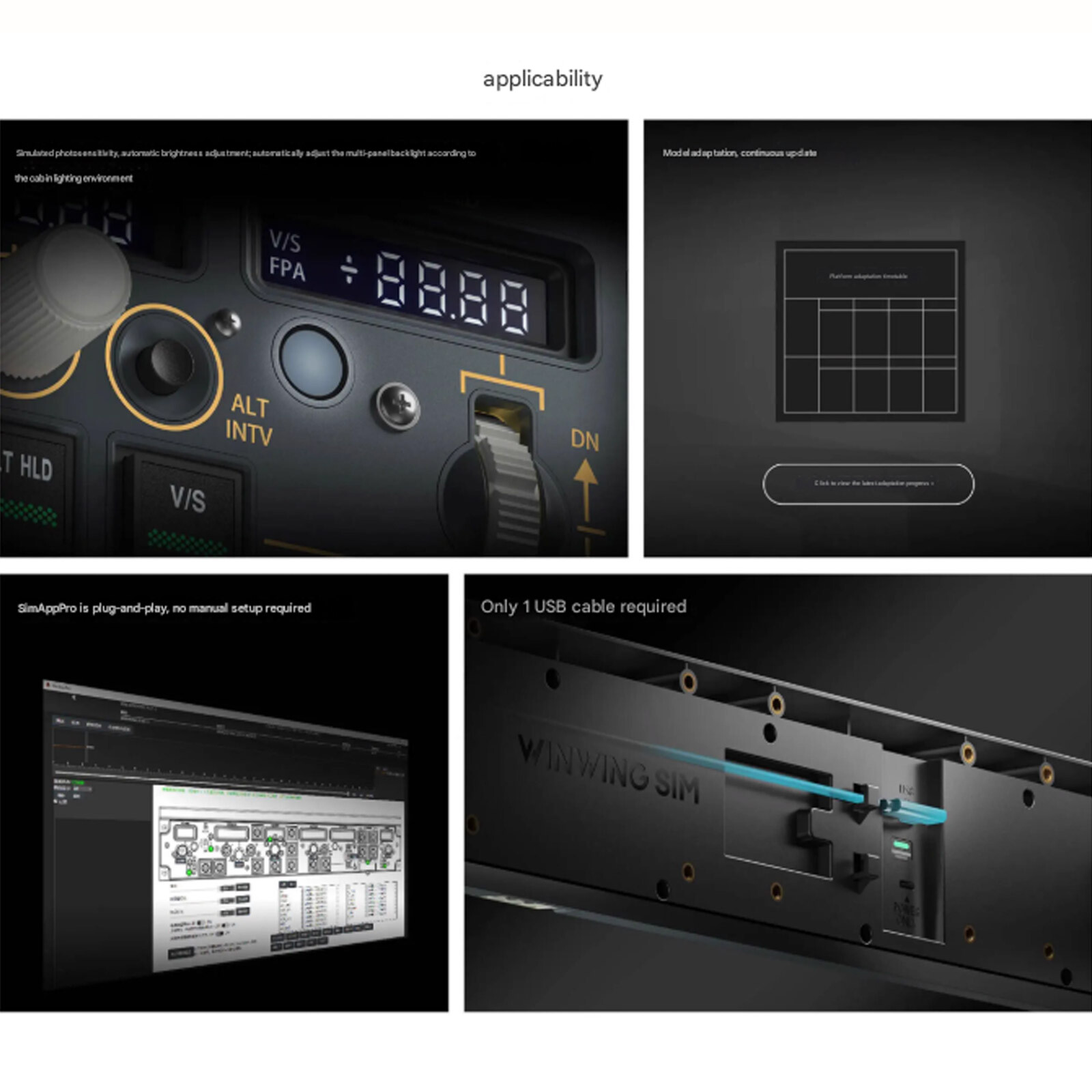 WINWING PAP3 Flight Simplayer MCP Control Panel Simulator FOR PMDG 737/ZIBO iFUy