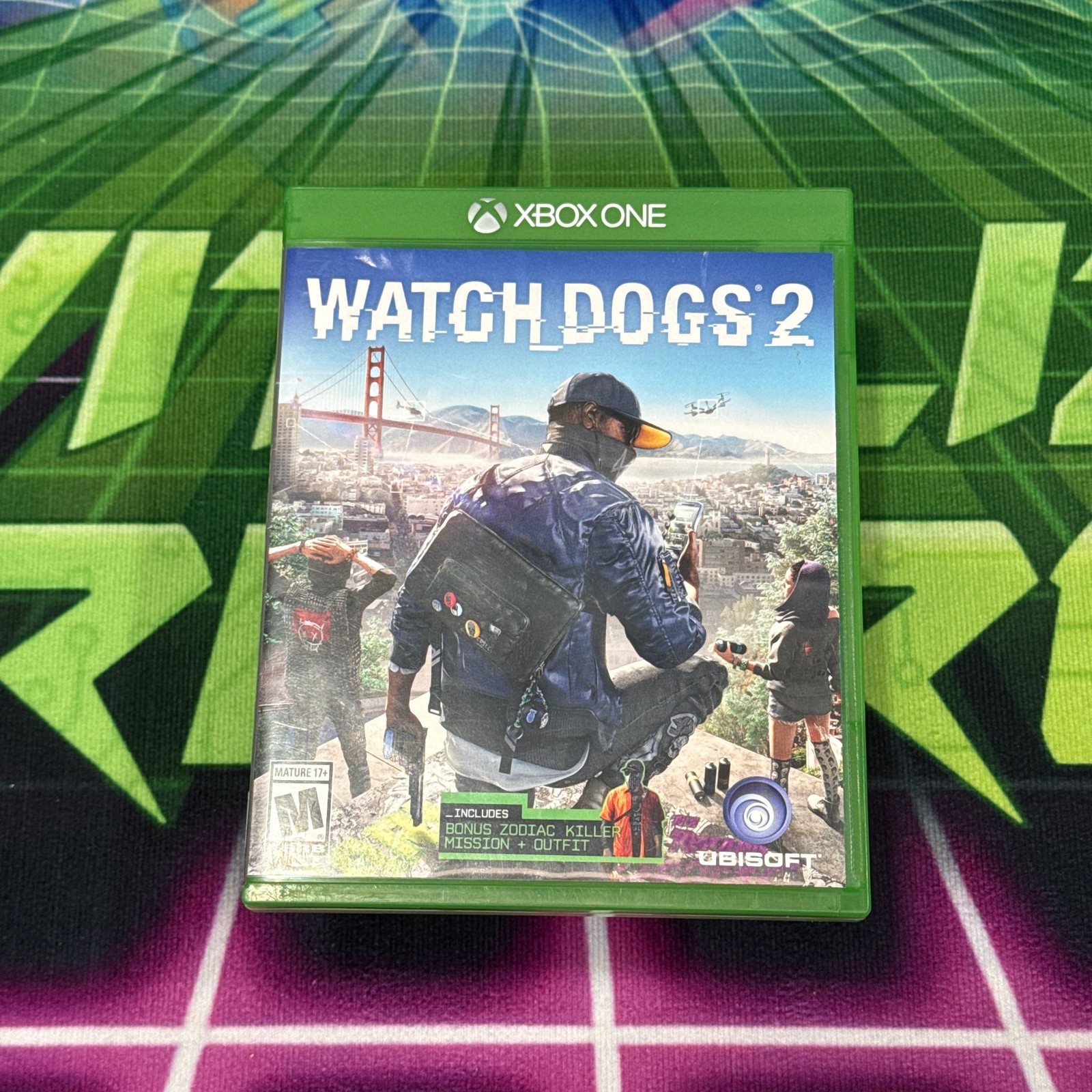 Watch Dogs 2 Xbox One Video Game Disc Case Ubisoft M Action Adventure Preowned