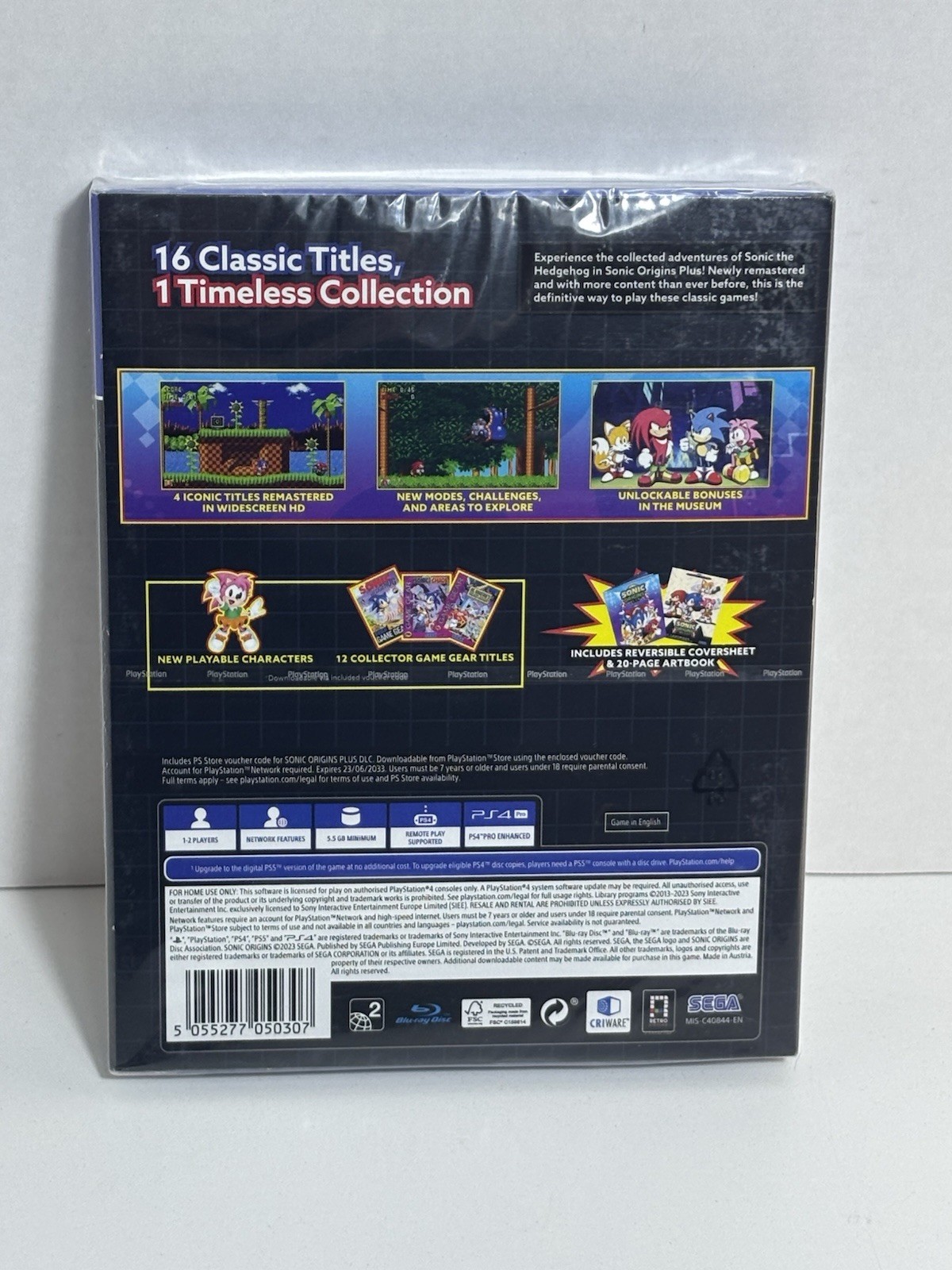 Sealed PS4 Sonic Origins Plus; 16 Classic Sonic Games PS5 Upgrade Available